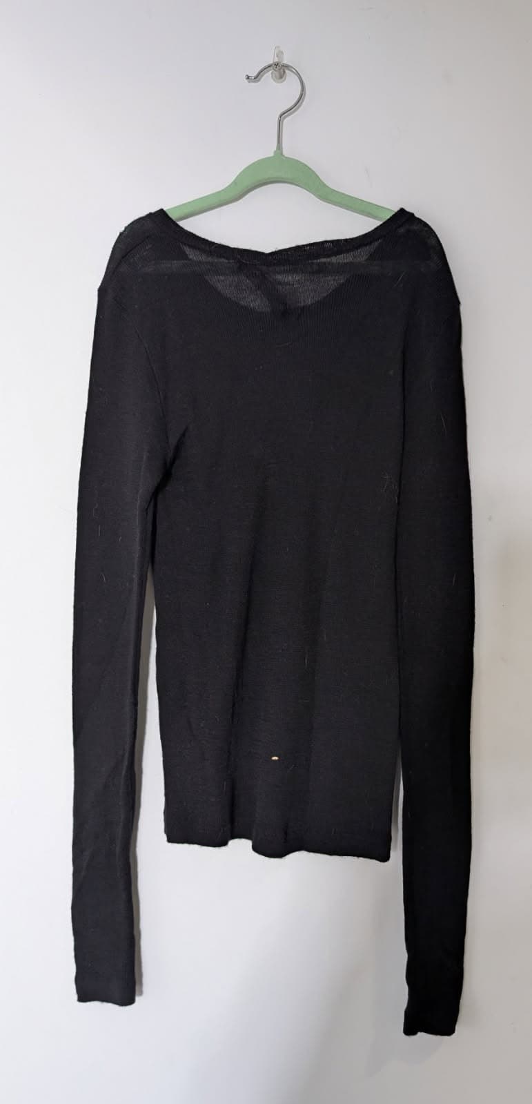 Scanlan & Theodore Black Long Sleeve V-Neck Sweater — photo 2 of 3