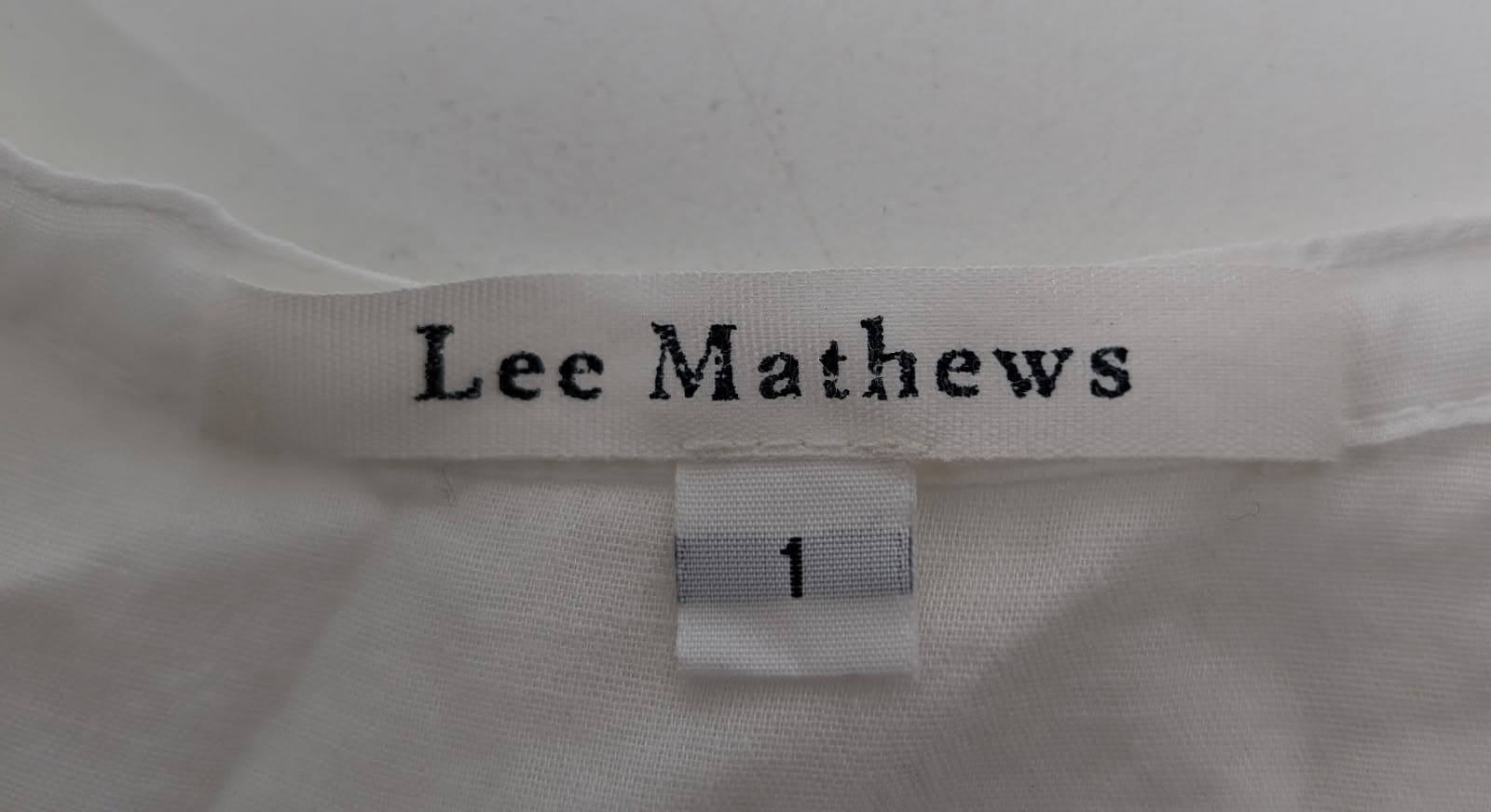 Lee Mathews White Cotton Smock Dress - Size 1 — photo 3 of 5