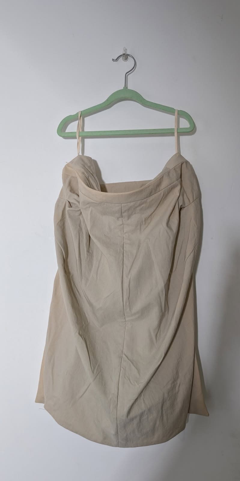 Marni Beige Nylon Oxford Midi Skirt - Side Overlay Detail IT 40 — photo 2 of 6