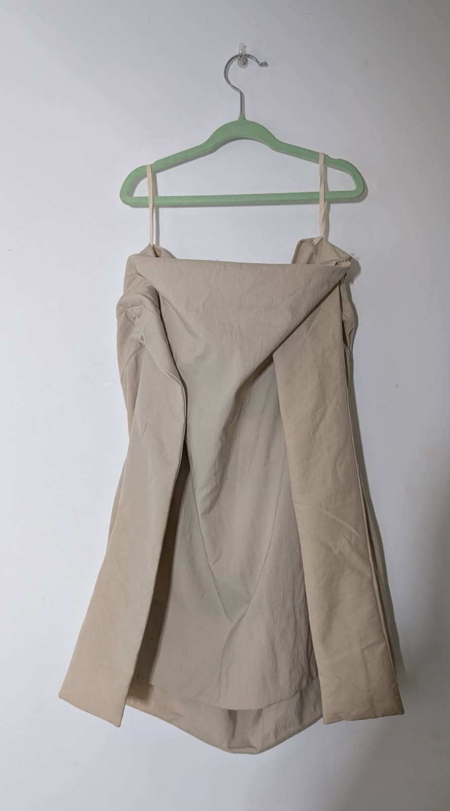 Marni Beige Nylon Oxford Midi Skirt - Side Overlay Detail IT 40 — photo 3 of 6
