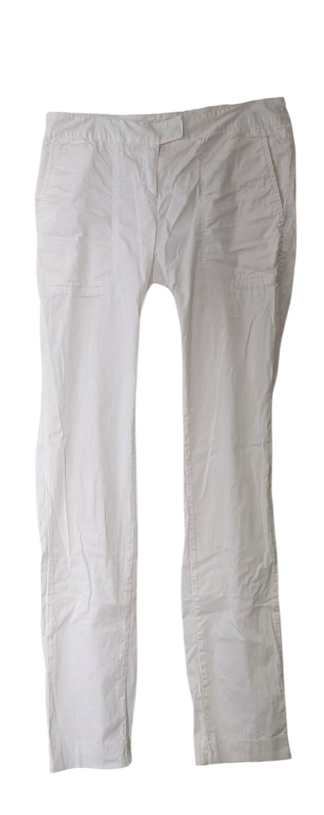 Lee Mathews White Cotton Utility Trousers - Size 2 — photo 1 of 5