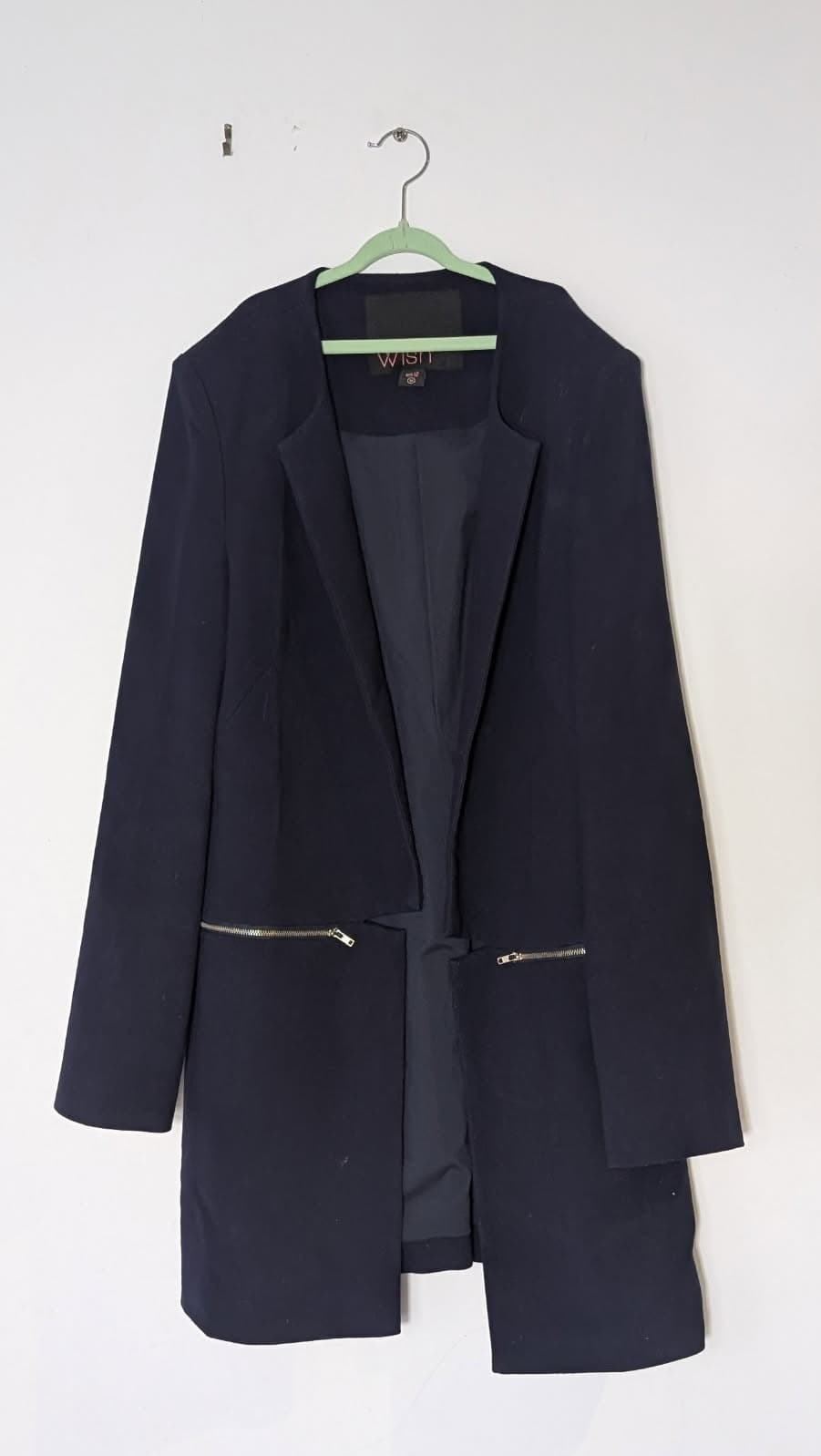Wish Australia Arosa Blazer Jacket - Navy Blue Zipper Detail Size 12 — photo 2 of 10