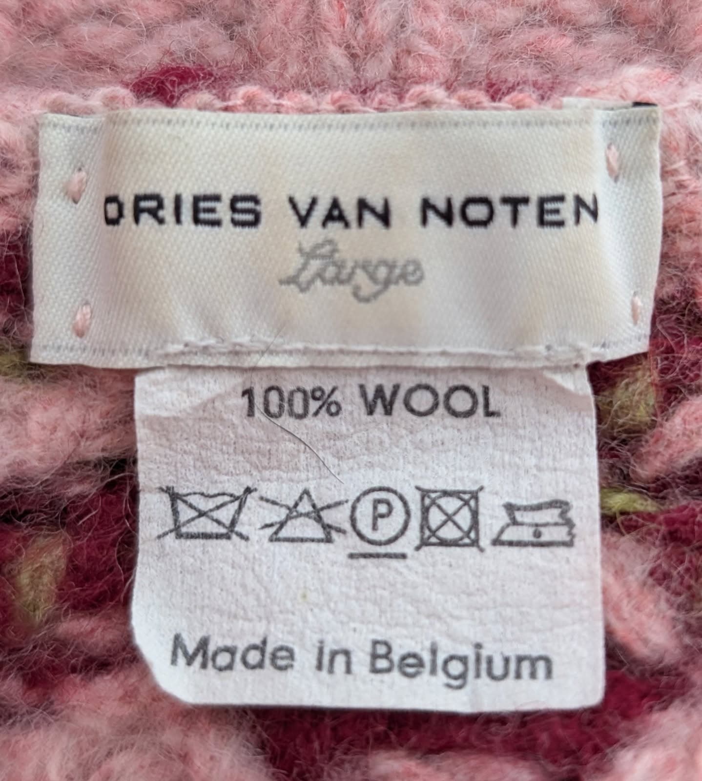 Dries Van Noten Geometric Pattern Wool Turtleneck Sweater - Large — photo 3 of 4