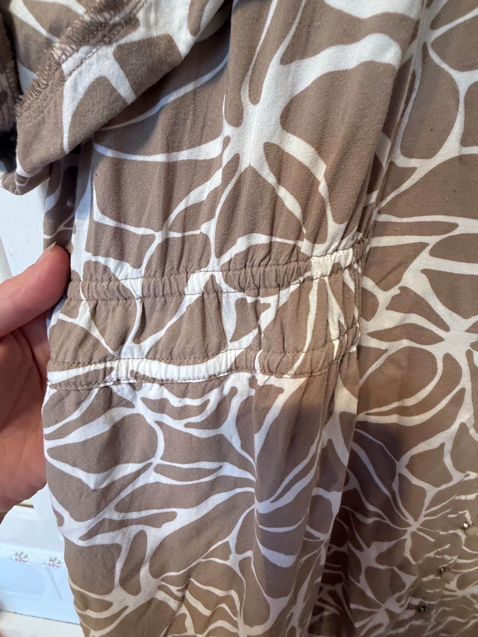 Anko Curve Button-Front Midi Dress Brown Patterned Size 26 — photo 6 of 10
