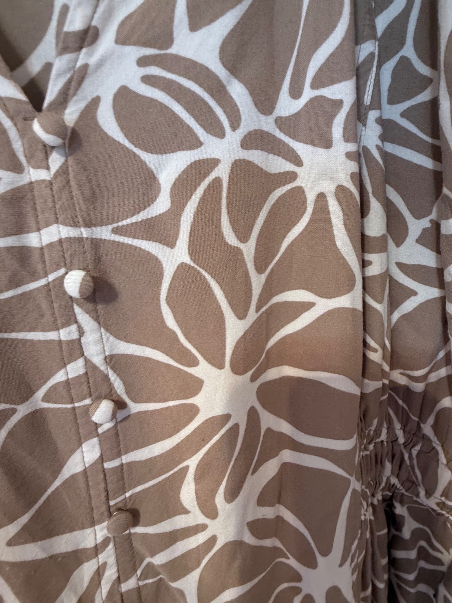 Anko Curve Button-Front Midi Dress Brown Patterned Size 26 — photo 8 of 10