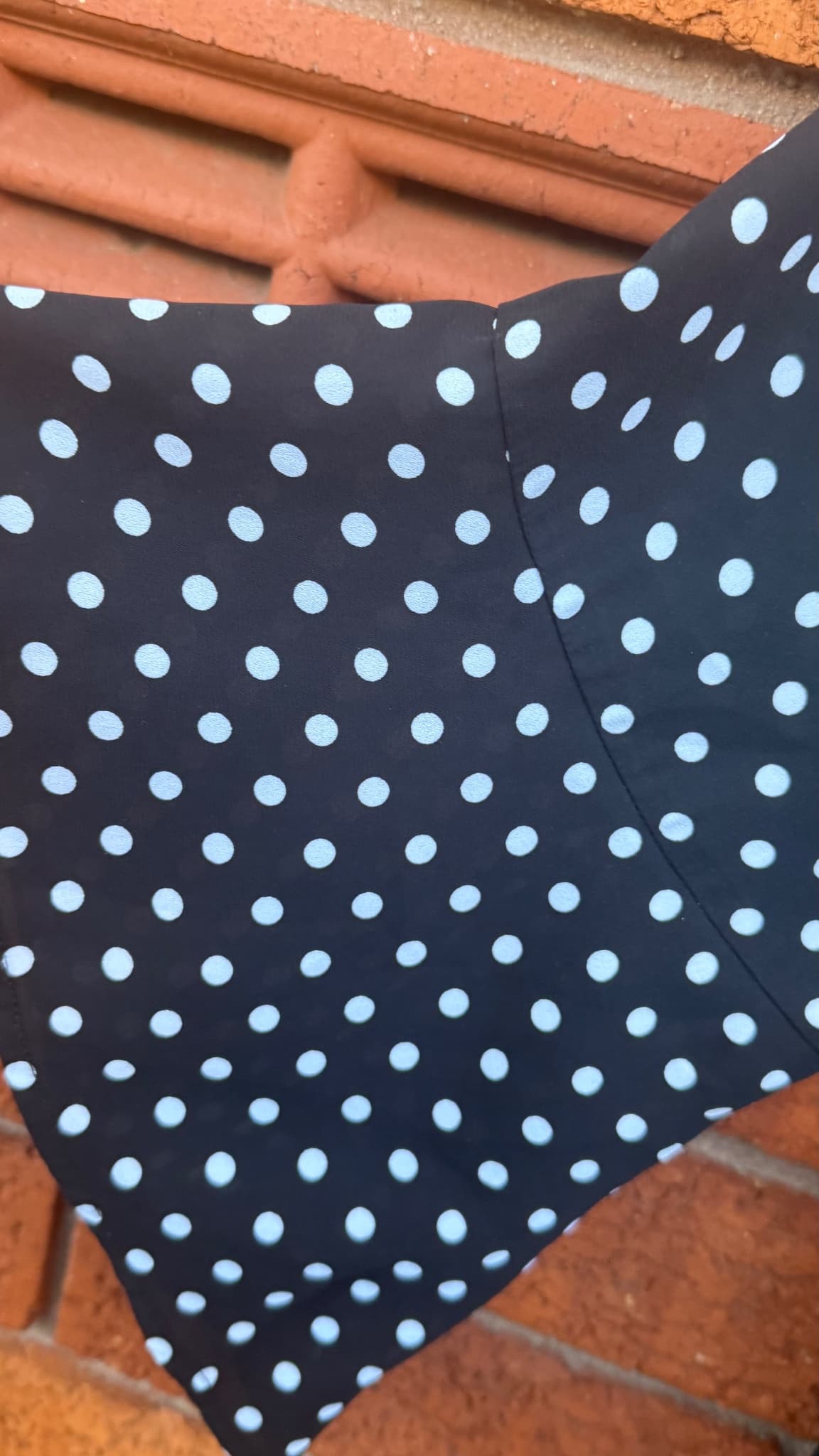 Crossroads Off-Shoulder Ruffle Dress Black and White Polka Dot Size 14 — photo 4 of 10