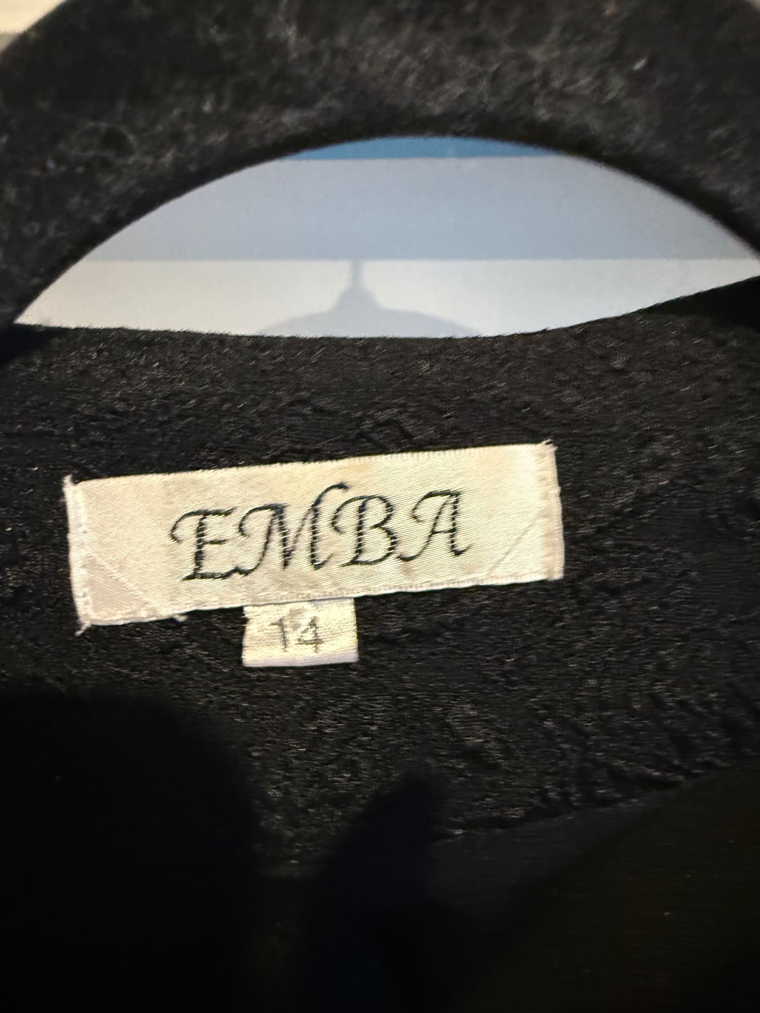 Emba Textured Open Front Blazer Black Size 14 — photo 2 of 6