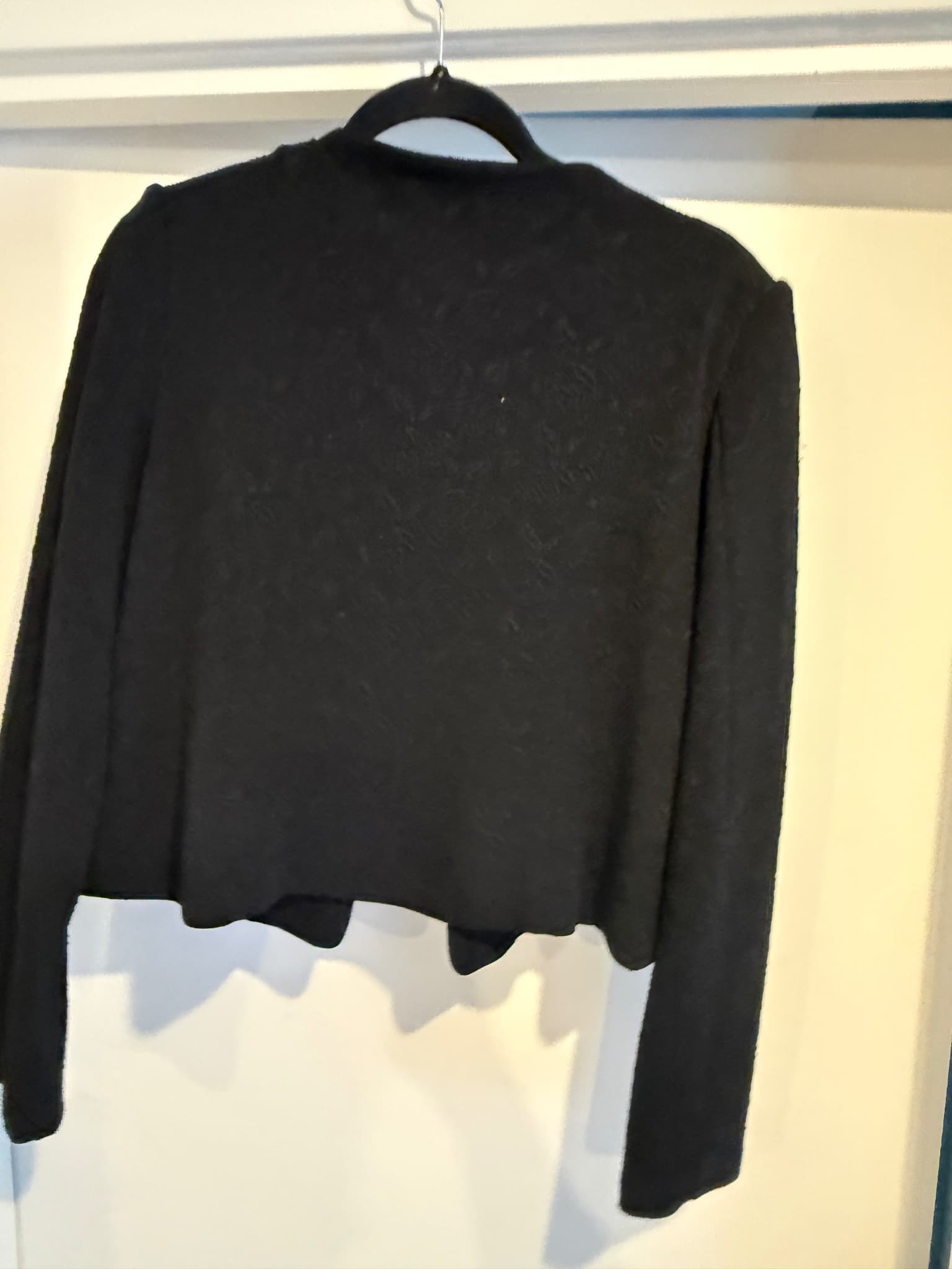 Emba Textured Open Front Blazer Black Size 14 — photo 5 of 6