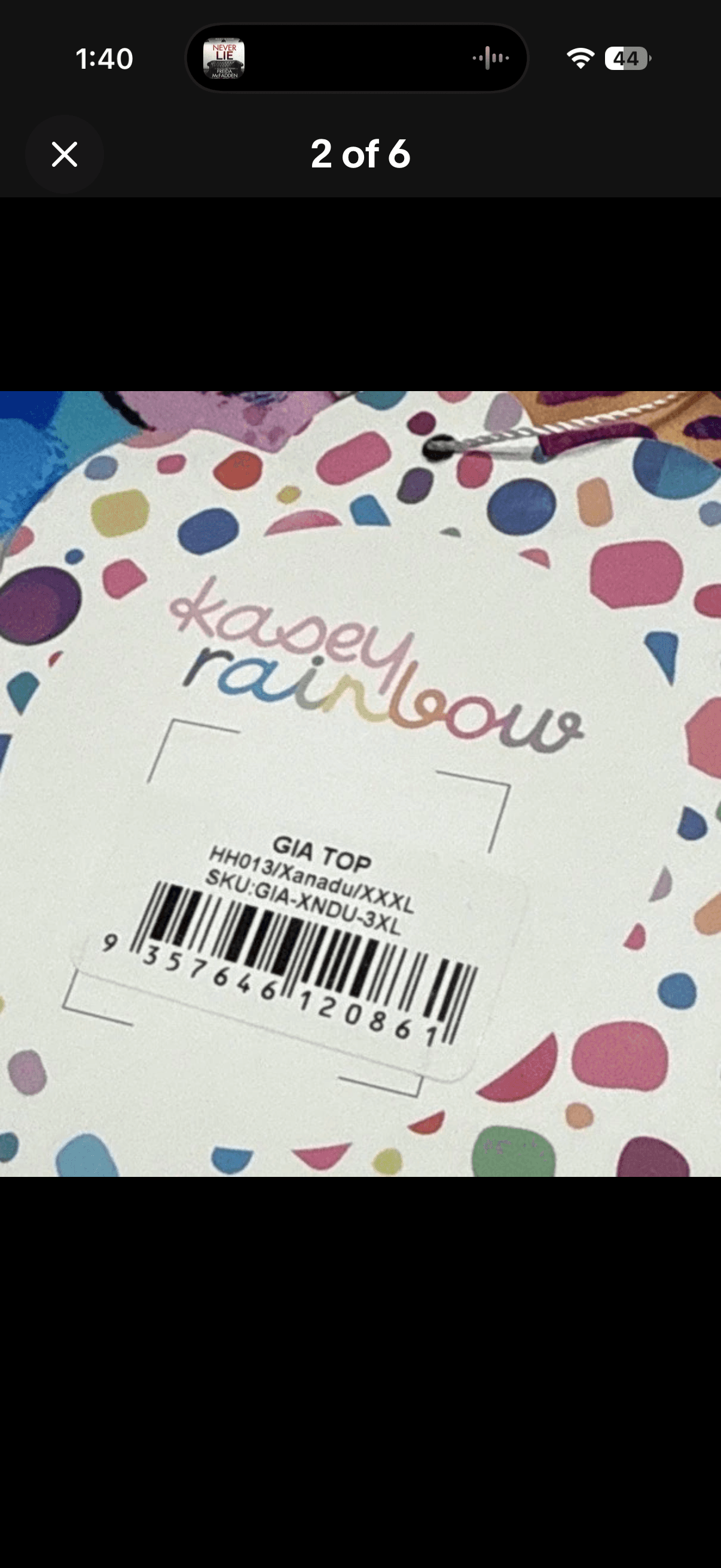 Kasey Rainbow Gia Crop Top Xanadu Print 3XL 18-20 — photo 4 of 6