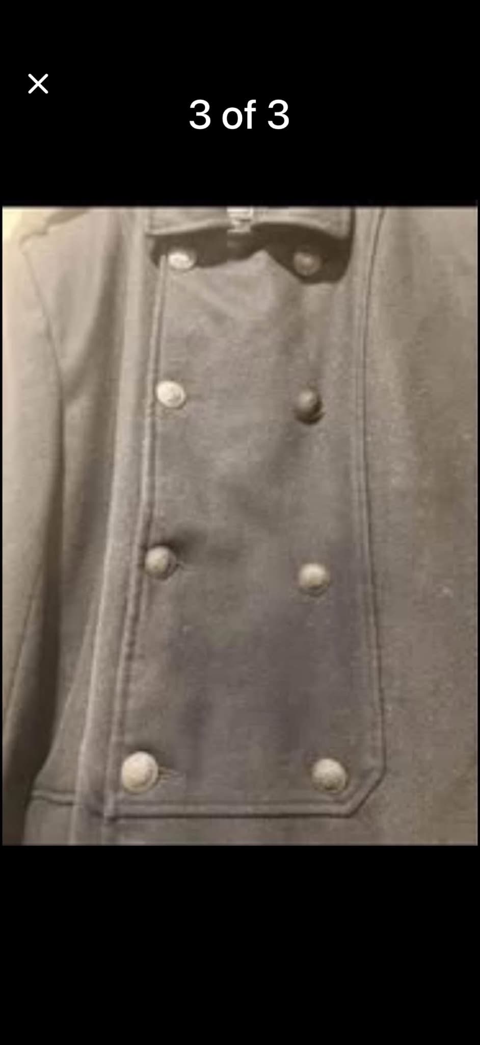 RDX Military Pea Coat Double Breasted Black XL — photo 3 of 3