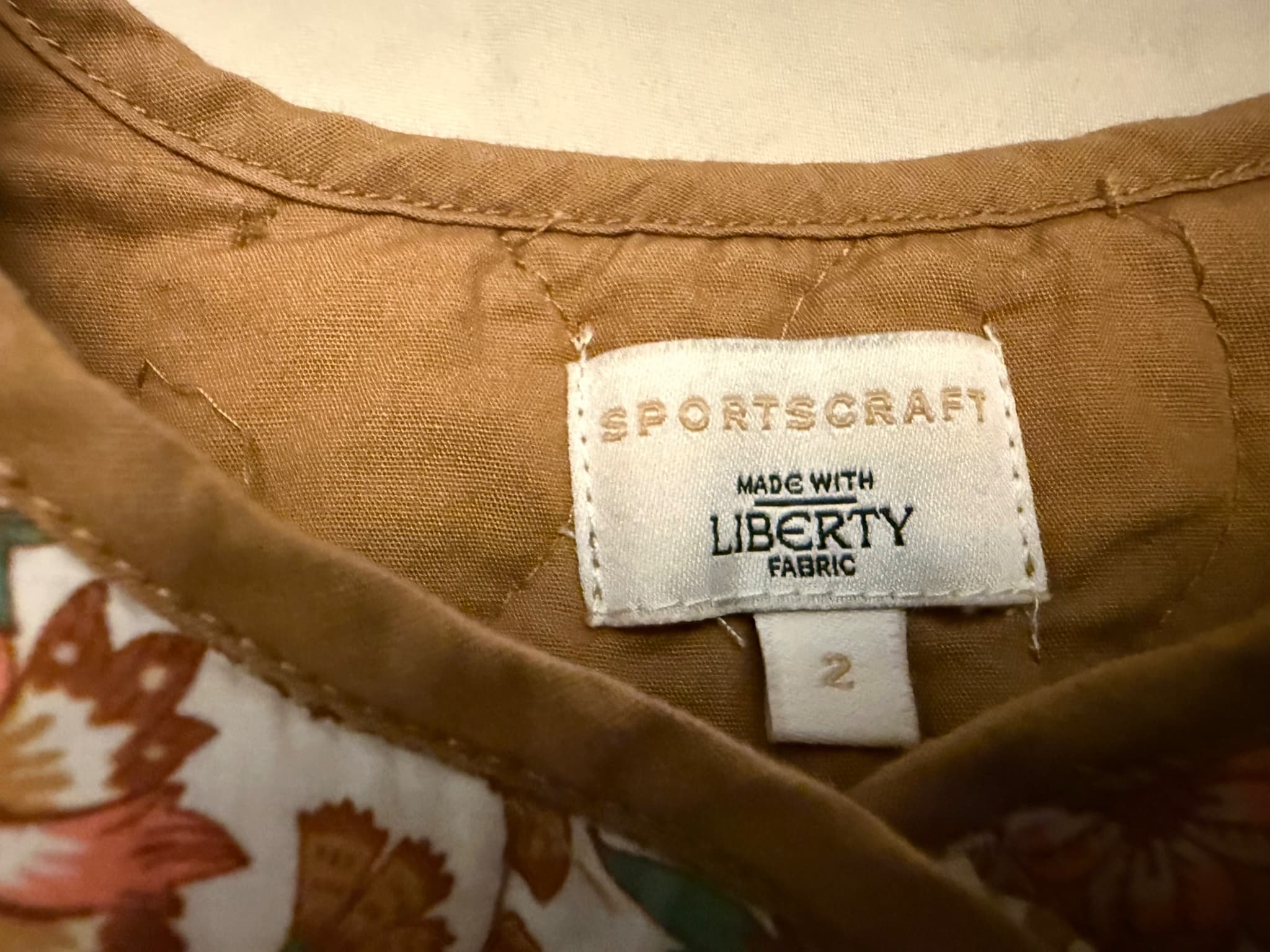 Sportscraft Quilted Jacket Liberty Fabric Floral Size 2 — photo 2 of 14
