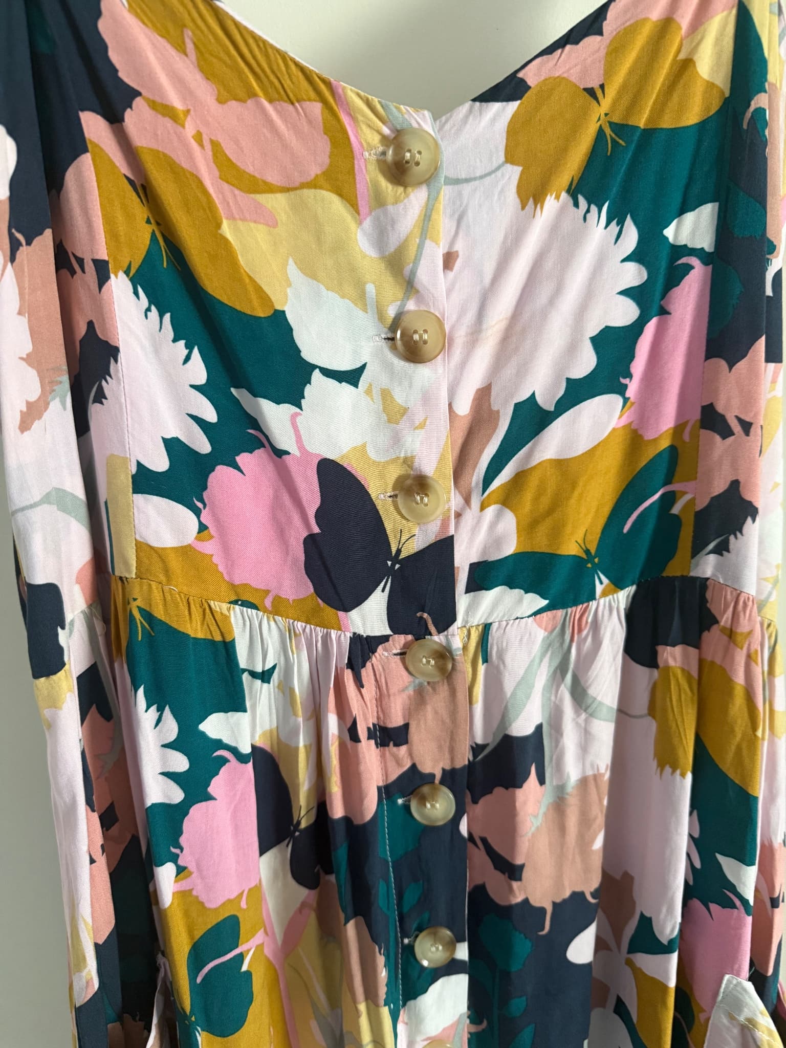 St. Frock Floral Button-Front Midi Dress Multicolour Size 18 — photo 2 of 13