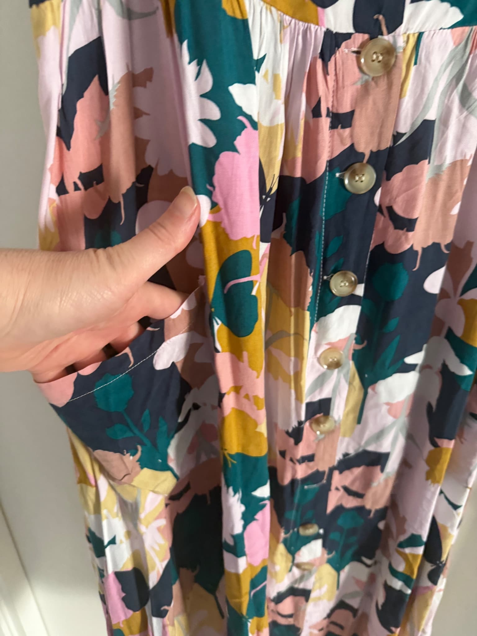 St. Frock Floral Button-Front Midi Dress Multicolour Size 18 — photo 4 of 13