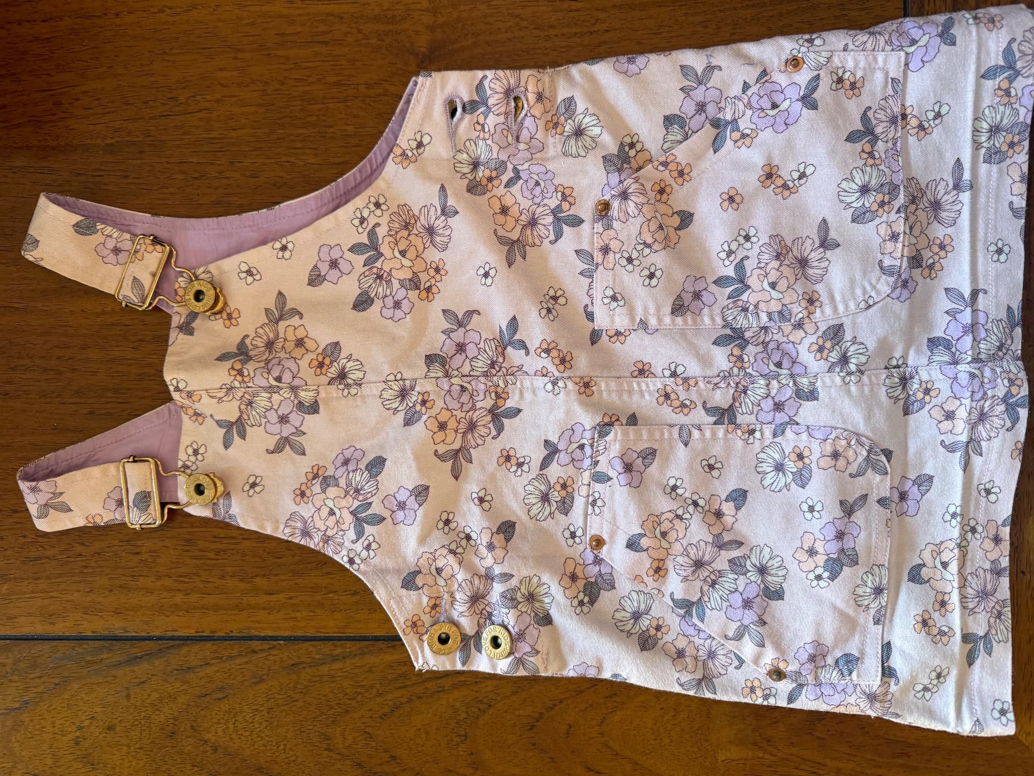 With Love For Kids Floral Corduroy Pinafore Dress Pink Size 3 — photo 5 of 12