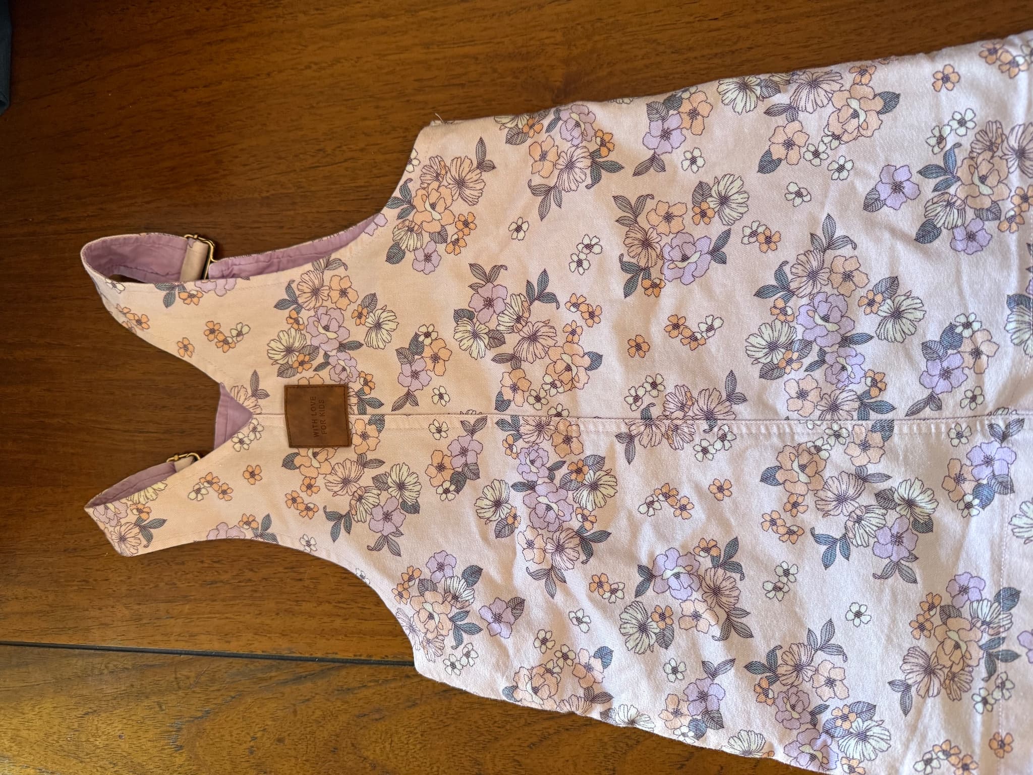 With Love For Kids Floral Corduroy Pinafore Dress Pink Size 3 — photo 9 of 12