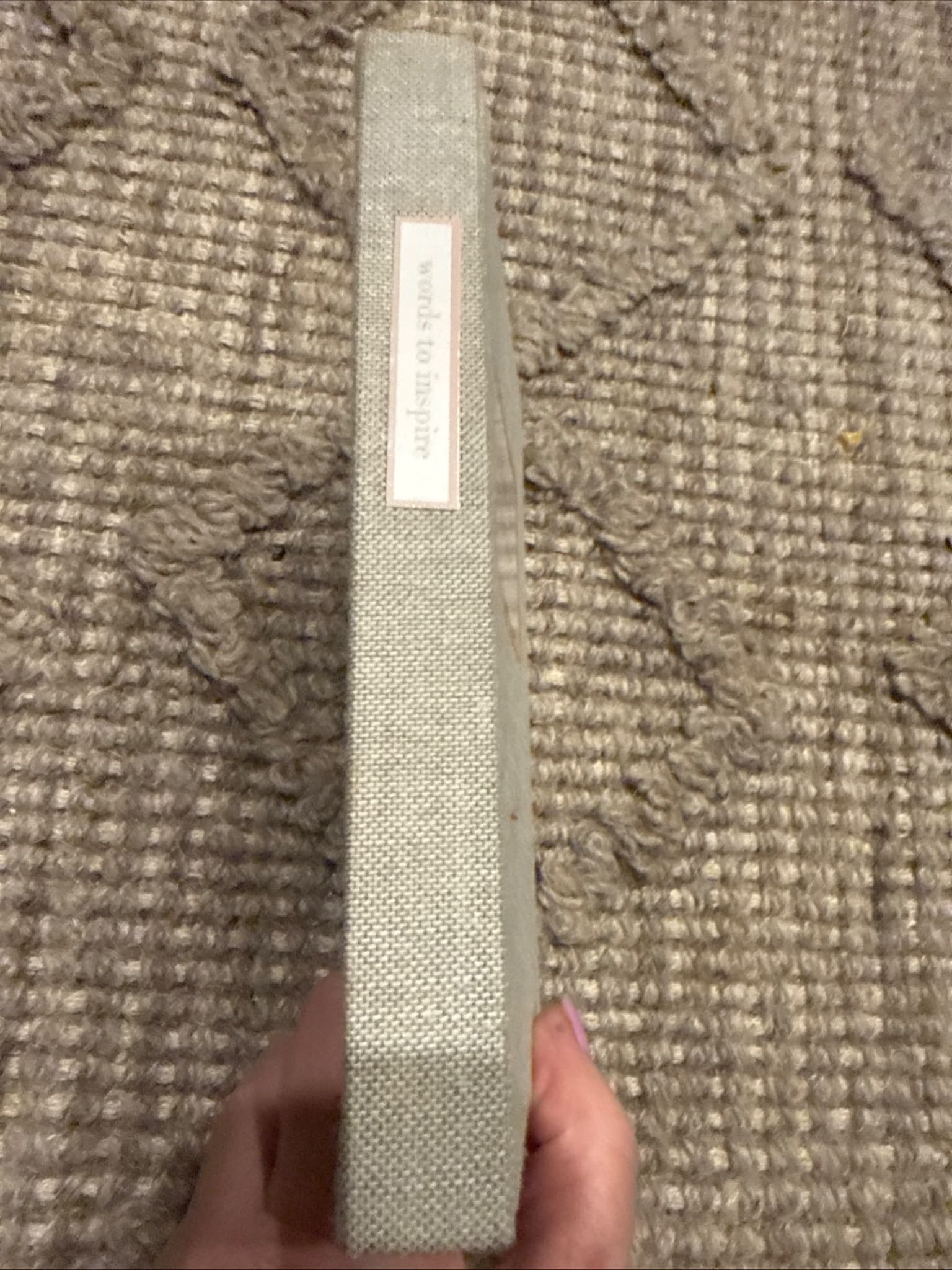 Words To Inspire Creative Expression Journal Grey Fabric Bound — photo 2 of 9