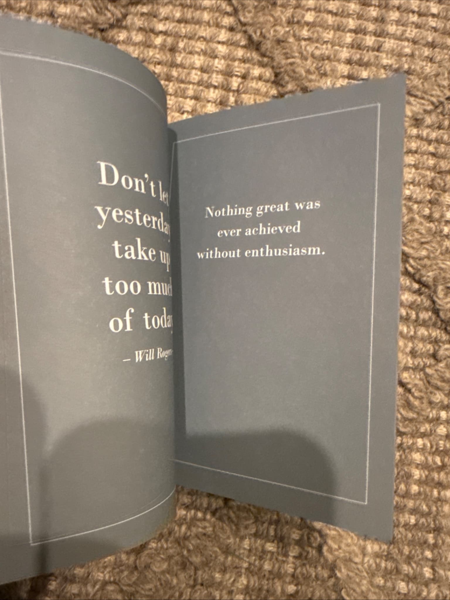 Words To Inspire Creative Expression Journal Grey Fabric Bound — photo 9 of 9
