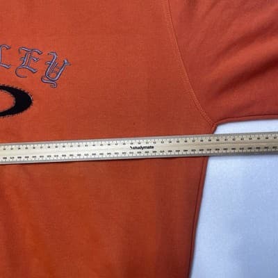 Vintage 90s Oakley Software Mock Neck Sweatshirt Orange XL — photo 4 of 6