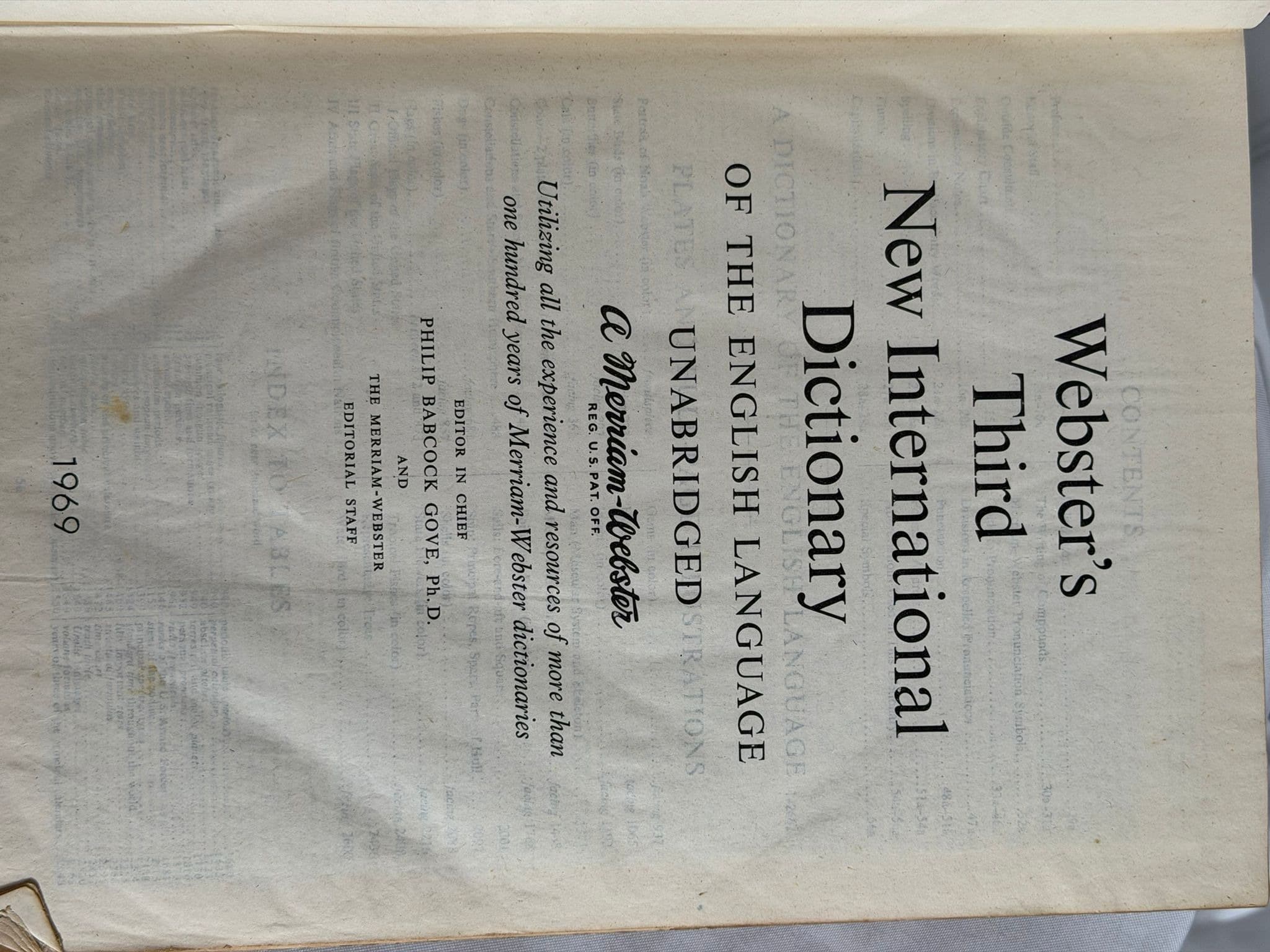 1969 Webster's Third New International Dictionary - Unabridged Hardcover — photo 8 of 9