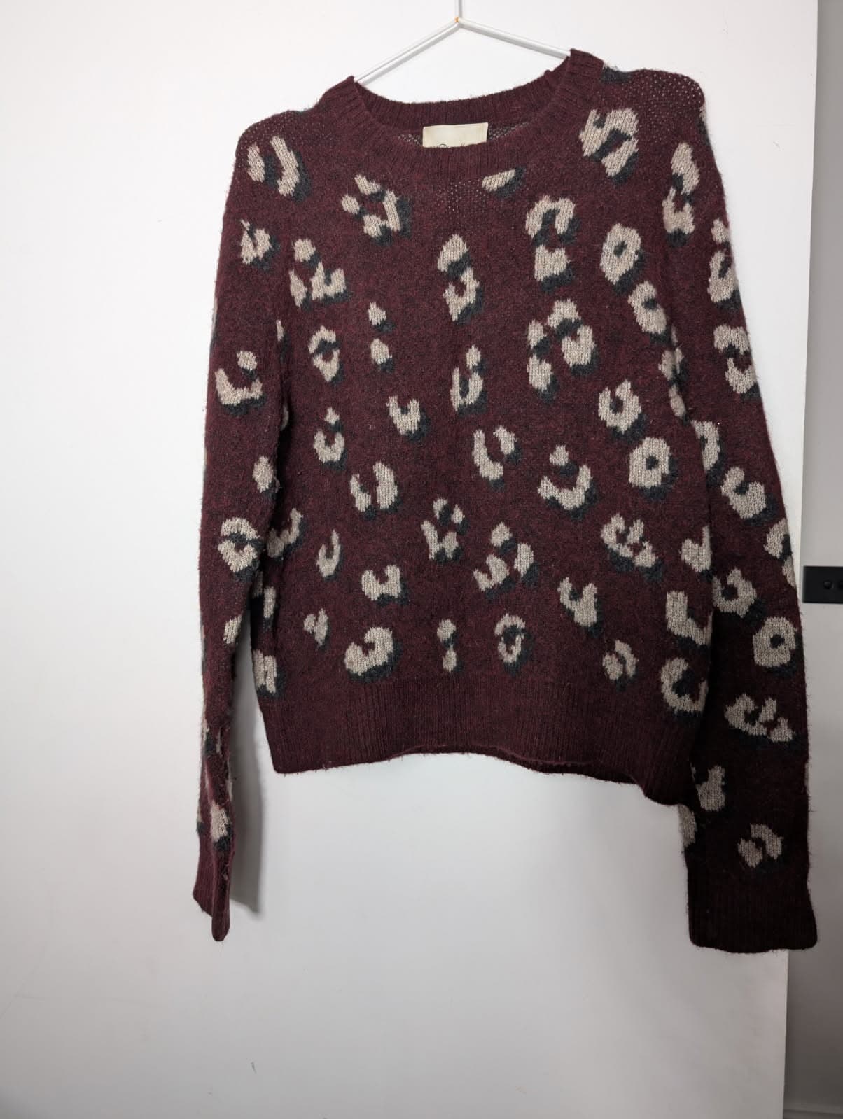 3.1 Phillip Lim Wool Yak Blend Leopard Print Sweater - Size S — photo 1 of 6