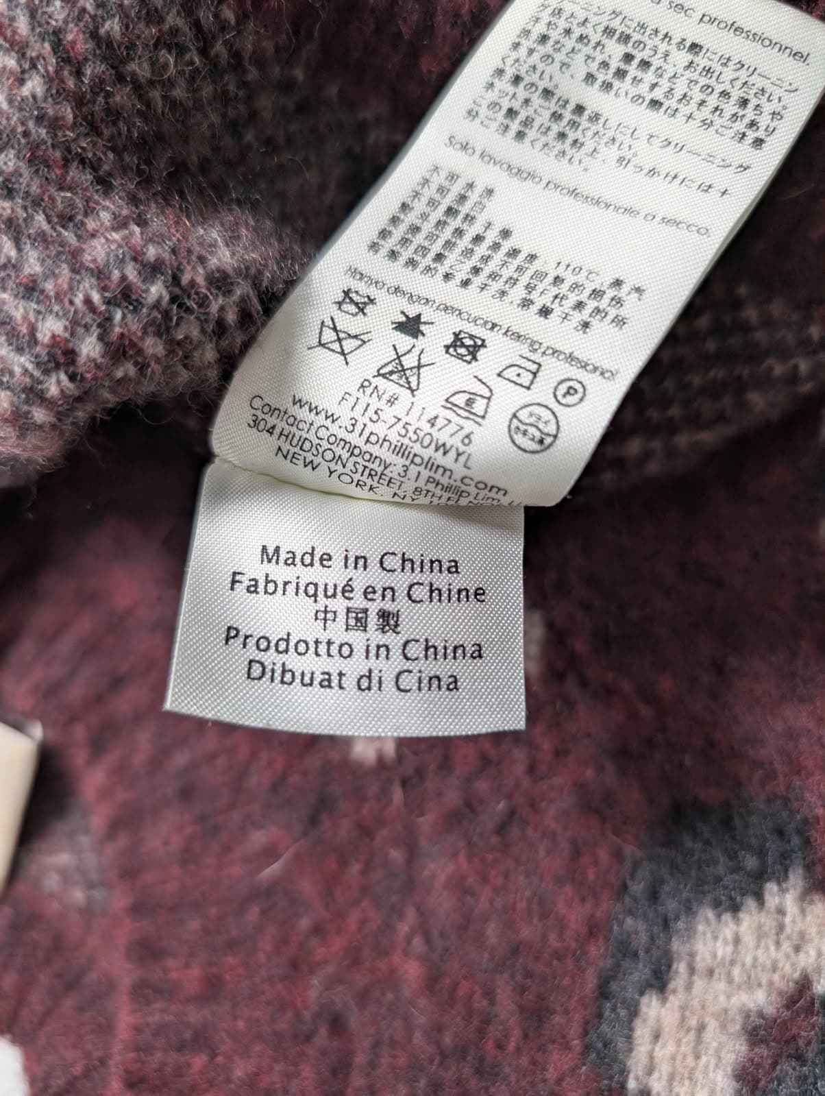 3.1 Phillip Lim Wool Yak Blend Leopard Print Sweater - Size S — photo 4 of 6