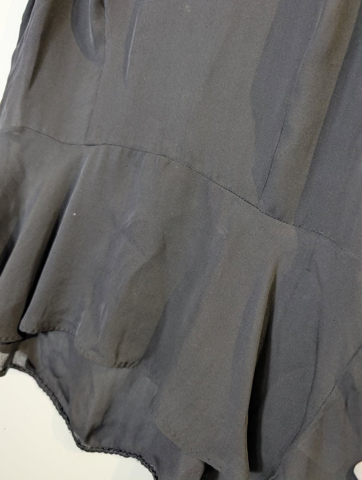 A.L.C. Sleeveless Peplum Top - 100% Washed Silk Black Size 4 — photo 3 of 7