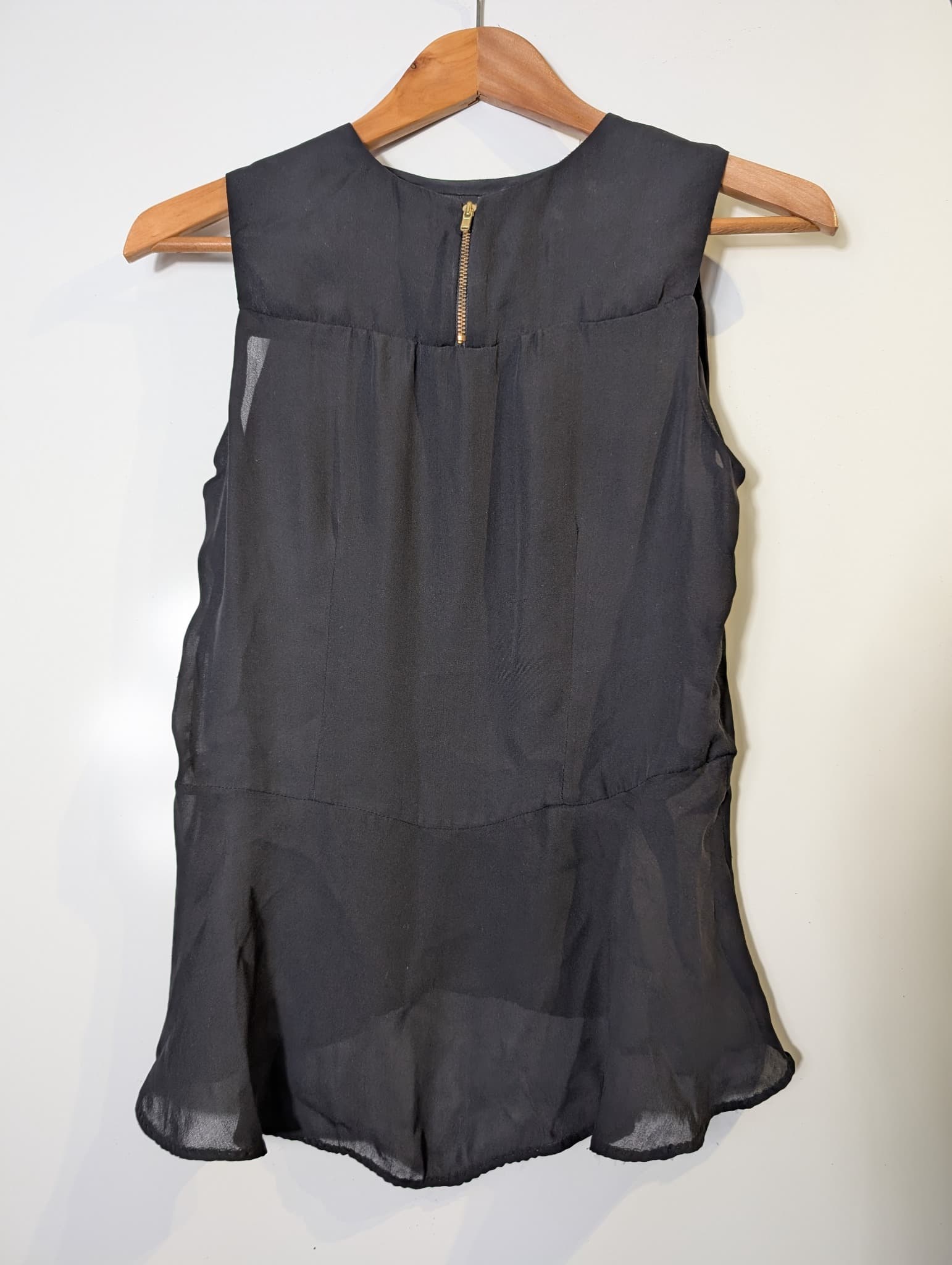 A.L.C. Sleeveless Peplum Top Black Size 4 — photo 3 of 7