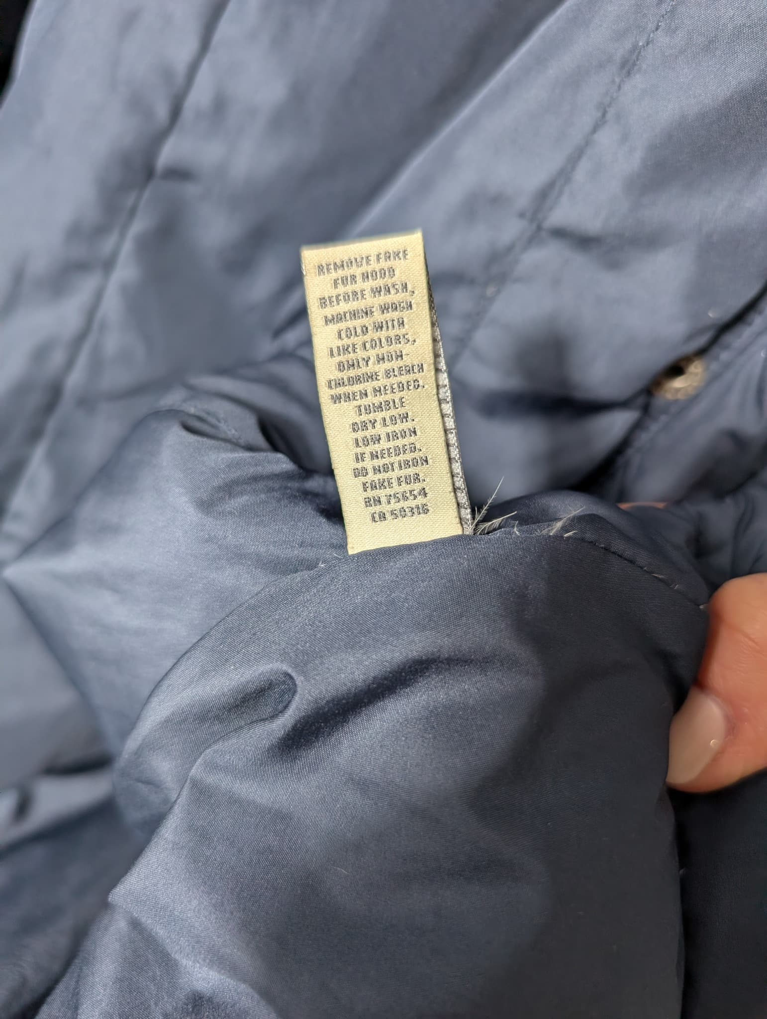 Abercrombie & Fitch Quilted Puffer Jacket Navy Blue Women's Size M — photo 6 of 7