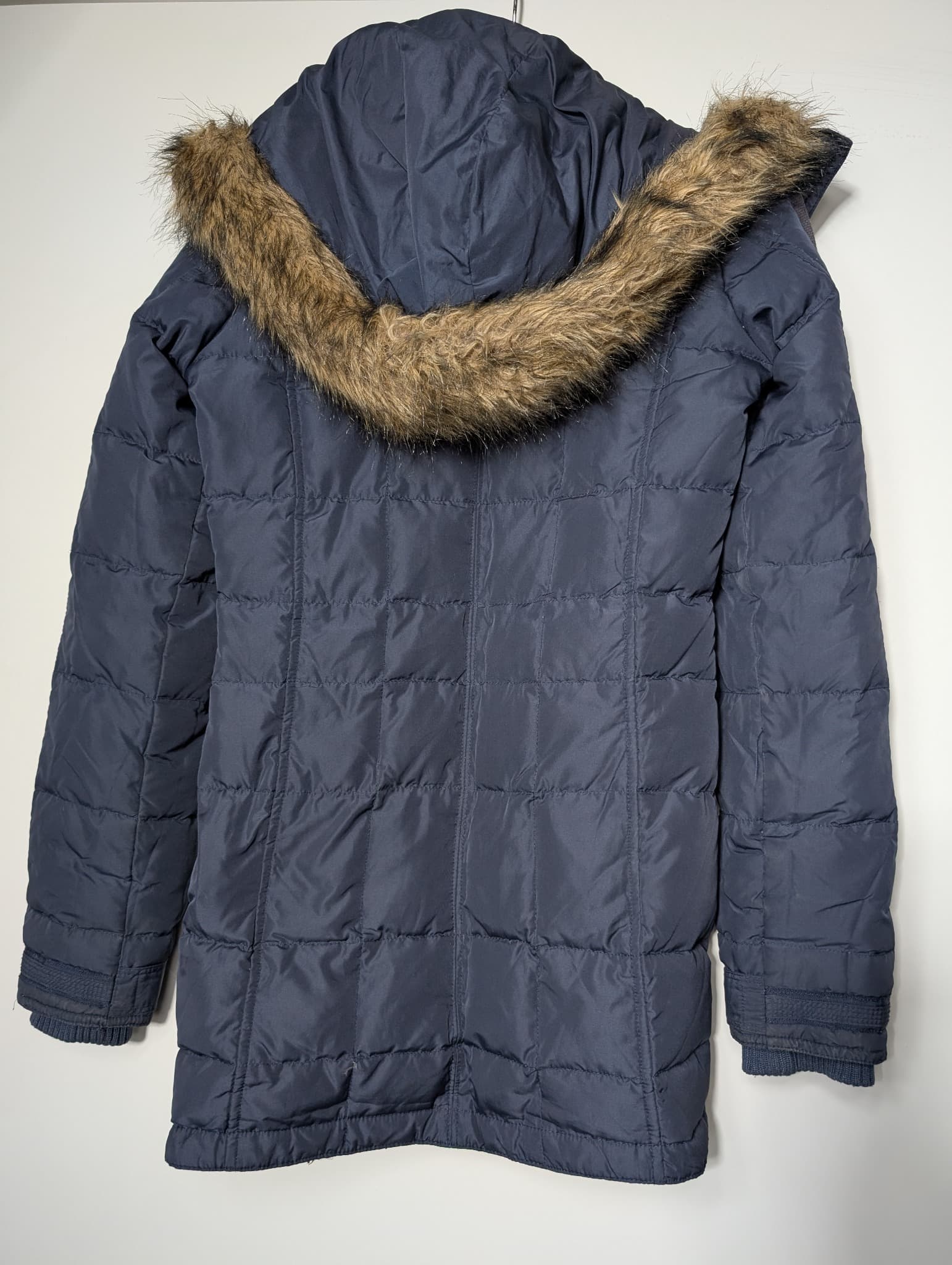 Abercrombie & Fitch Quilted Puffer Jacket Navy Blue Women's Size M — photo 7 of 7