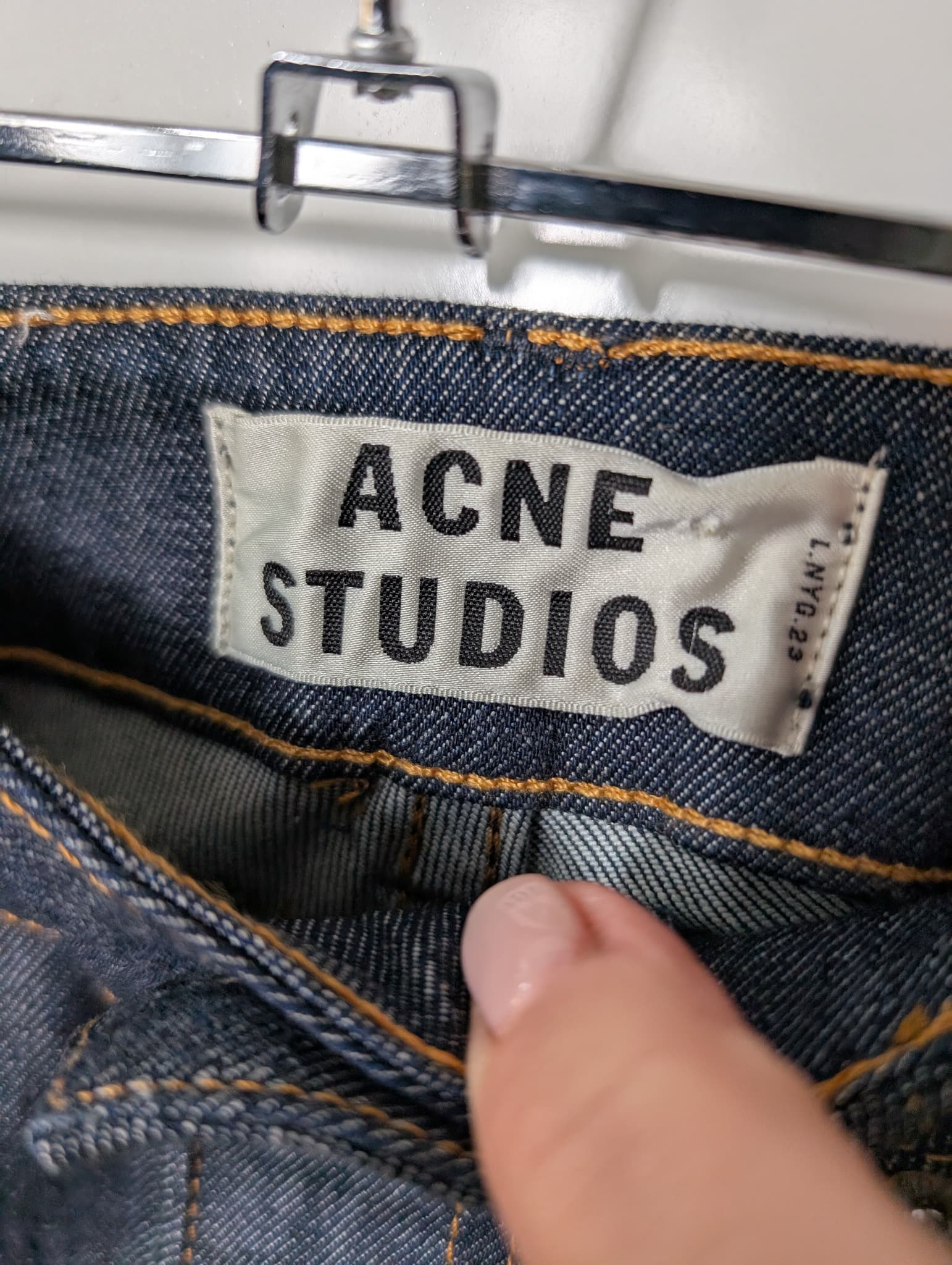 Acne Studios Needle Raw Denim Jeans Dark Indigo 27/32 — photo 4 of 7
