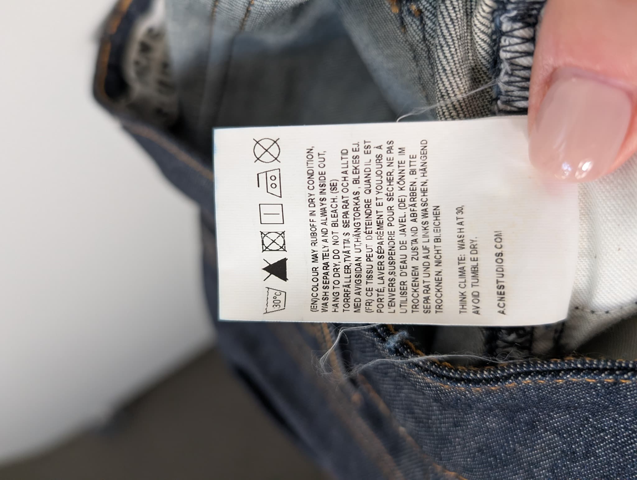 Acne Studios Needle Raw Denim Jeans Dark Indigo 27/32 — photo 7 of 7