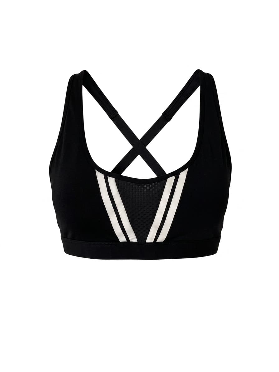 Adidas All Me 3-Stripes Sports Bra Black Size M — photo 1 of 3