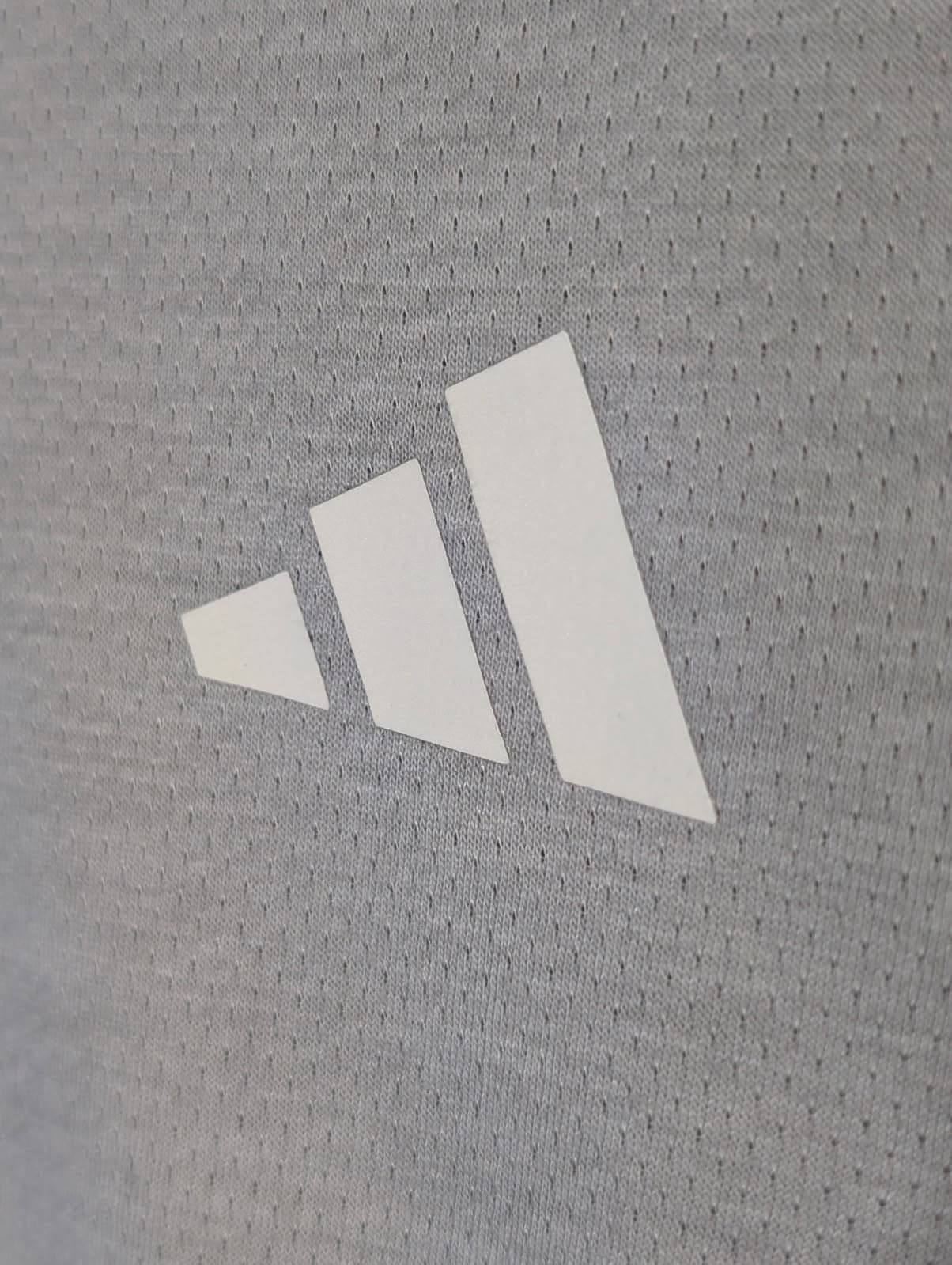 Adidas Own The Run 3-Stripes Tee - Men's Grey Running Shirt Size S — photo 2 of 9