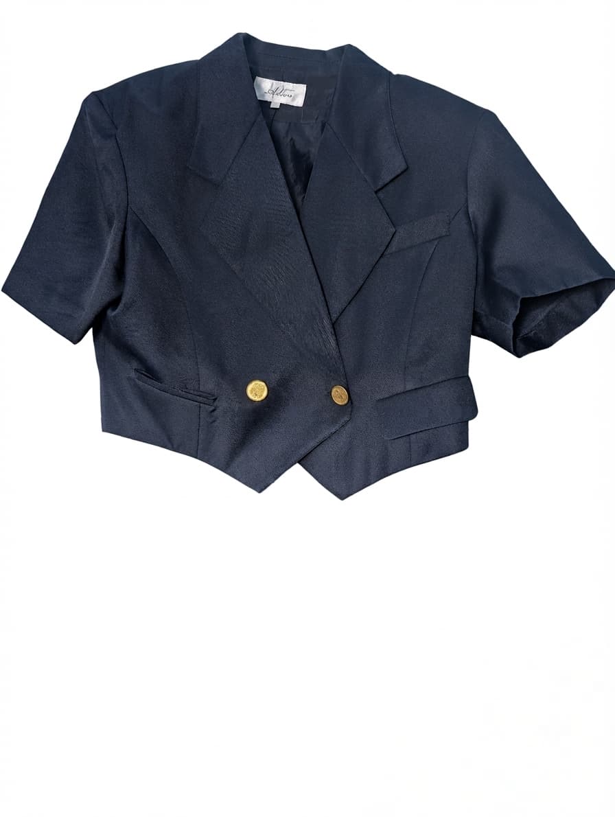 Adieu Cropped Blazer Jacket Navy Blue Size 9 — photo 1 of 7