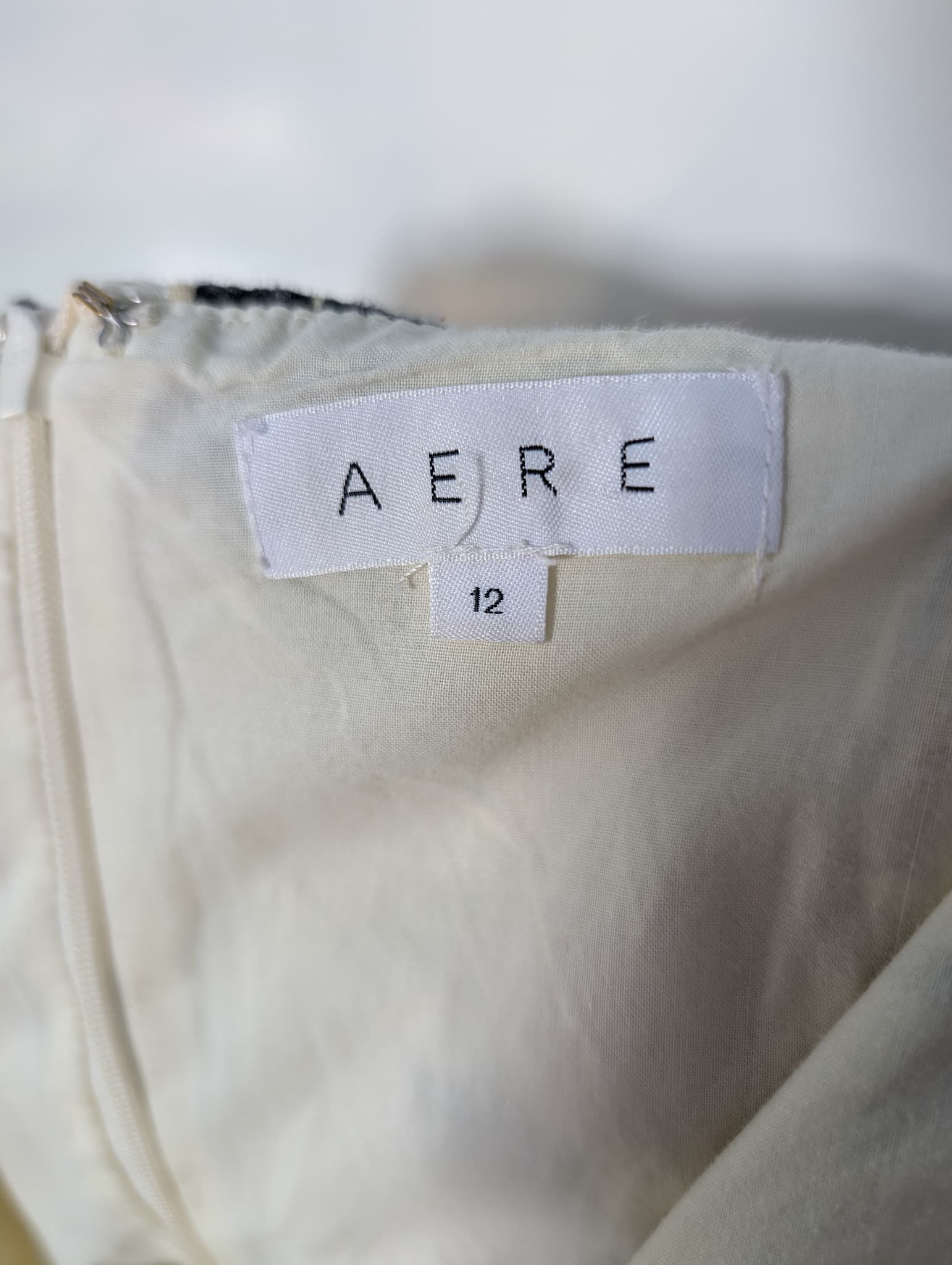 AERE Floral Linen Mini Dress Women's Size 12 — photo 5 of 7