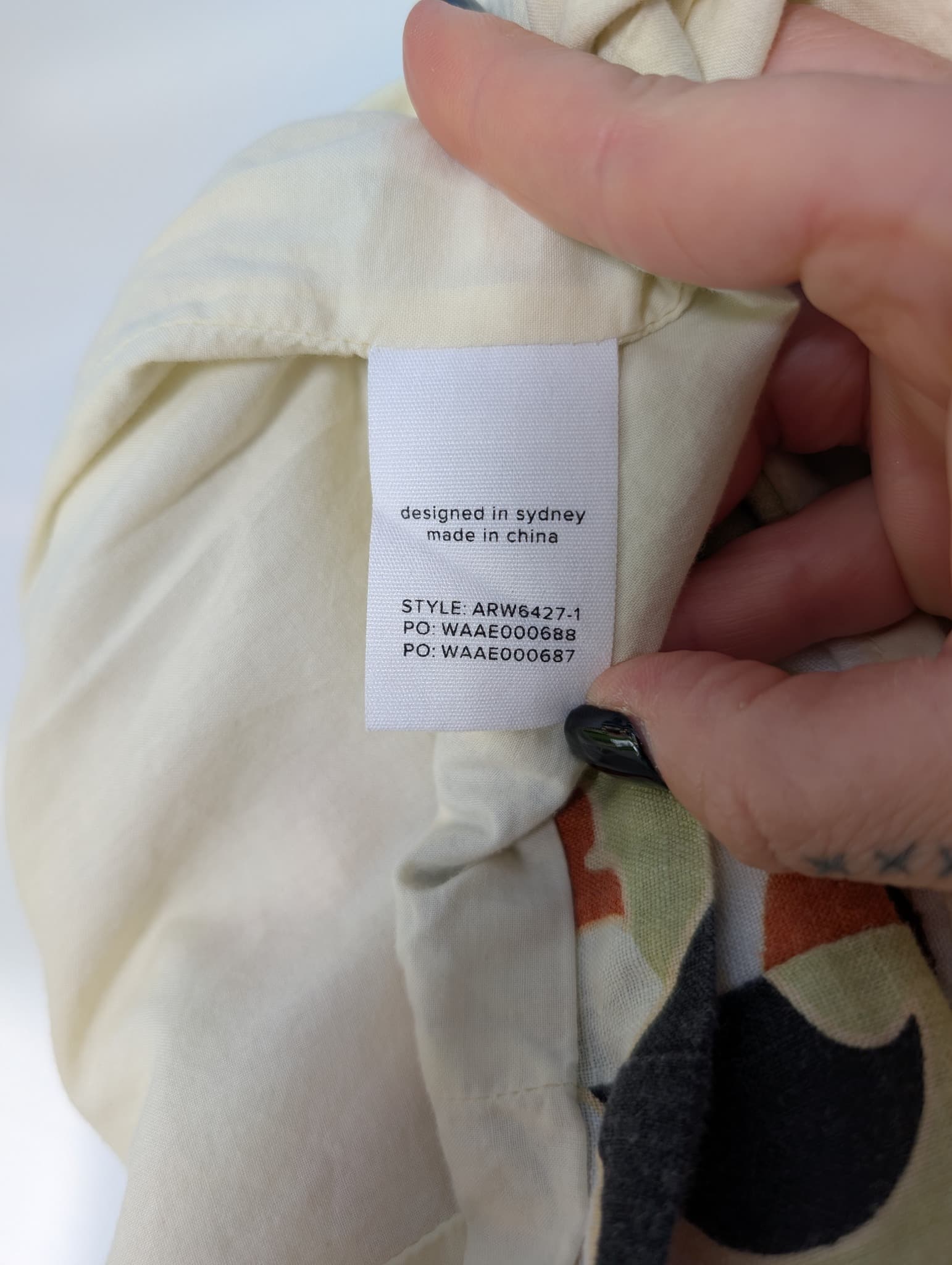 AERE Floral Linen Mini Dress Women's Size 12 — photo 6 of 7
