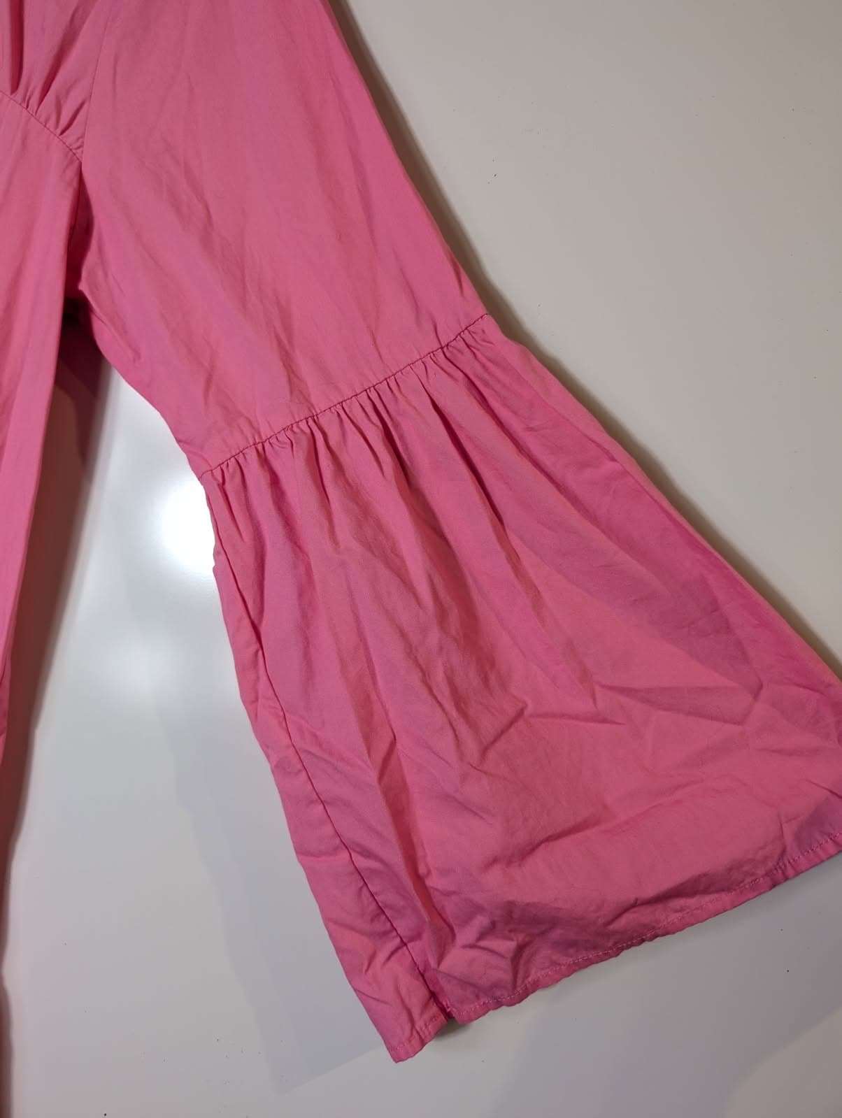 AERE Pink Organic Cotton Poplin Smock Dress - Size 12 — photo 2 of 6