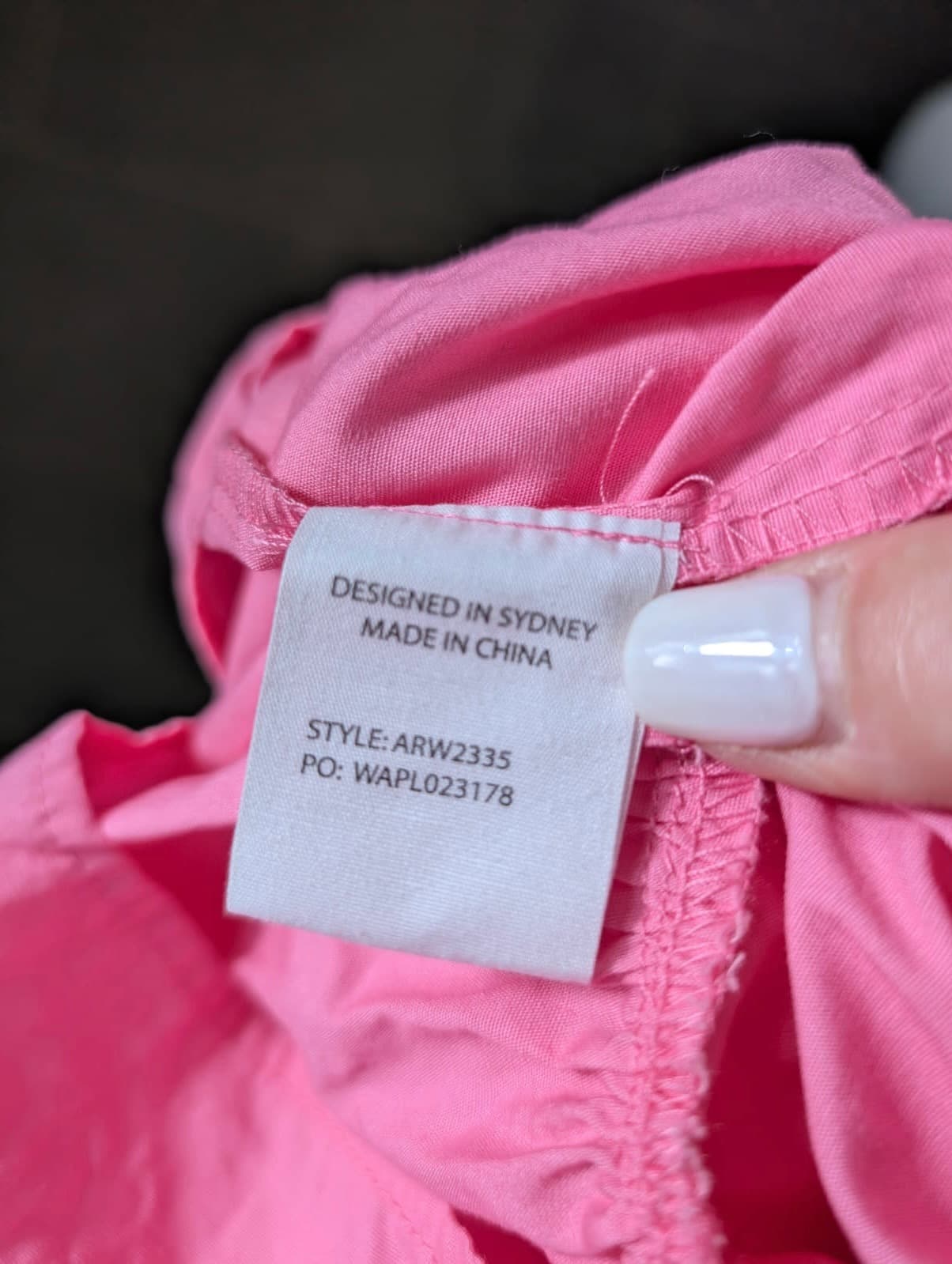 AERE Pink Organic Cotton Poplin Smock Dress - Size 12 — photo 4 of 6