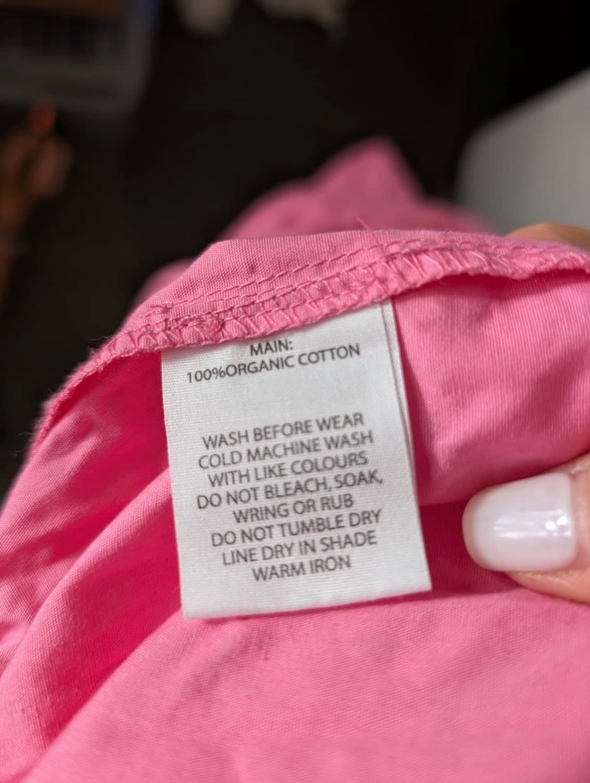 AERE Pink Organic Cotton Poplin Smock Dress - Size 12 — photo 5 of 6