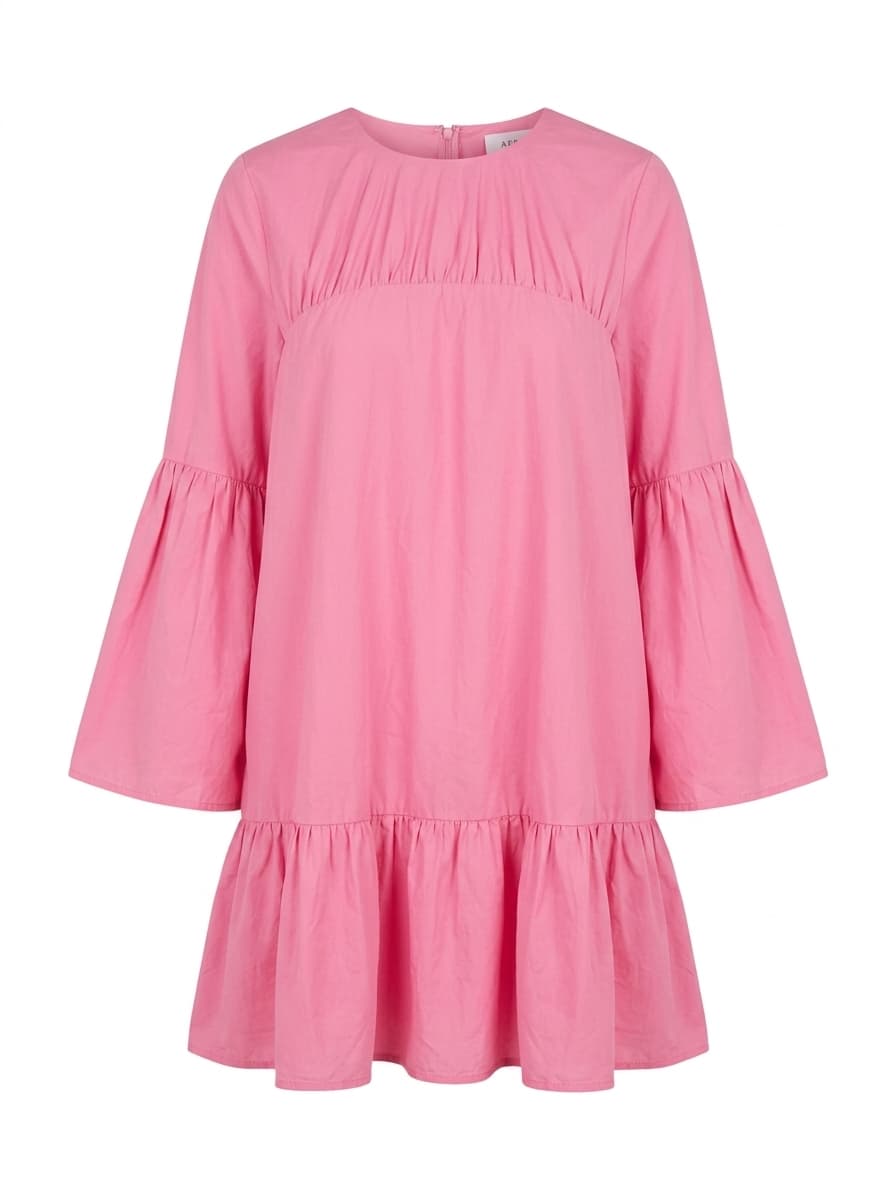 AERE Pink Organic Cotton Poplin Smock Dress - Size 12 — photo 1 of 6