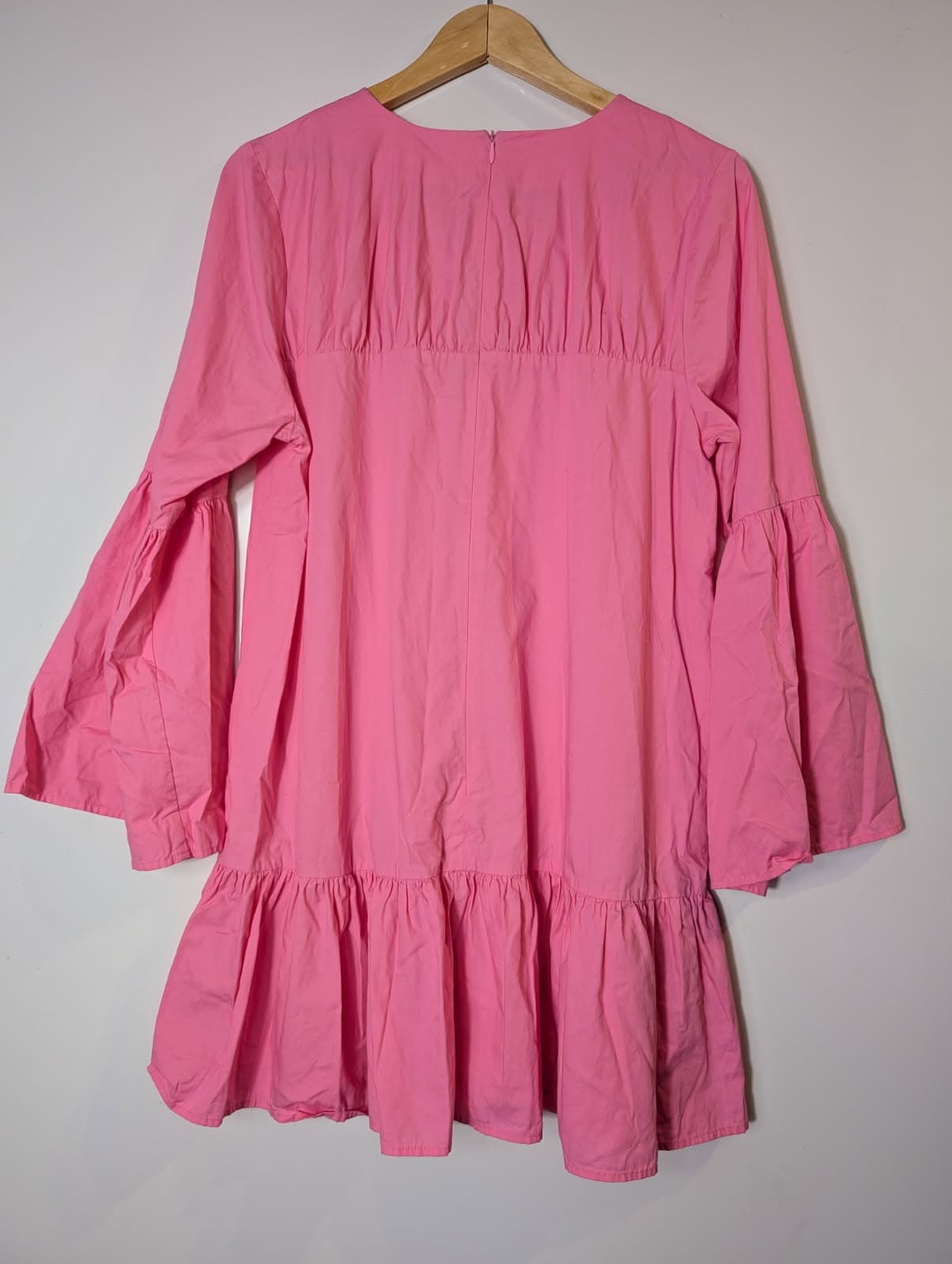 AERE Pink Organic Cotton Poplin Smock Dress - Size 12 — photo 6 of 6