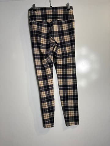 Aim'n Check Me Out Plaid High-Waist Tights Black and Beige Size S — photo 2 of 5