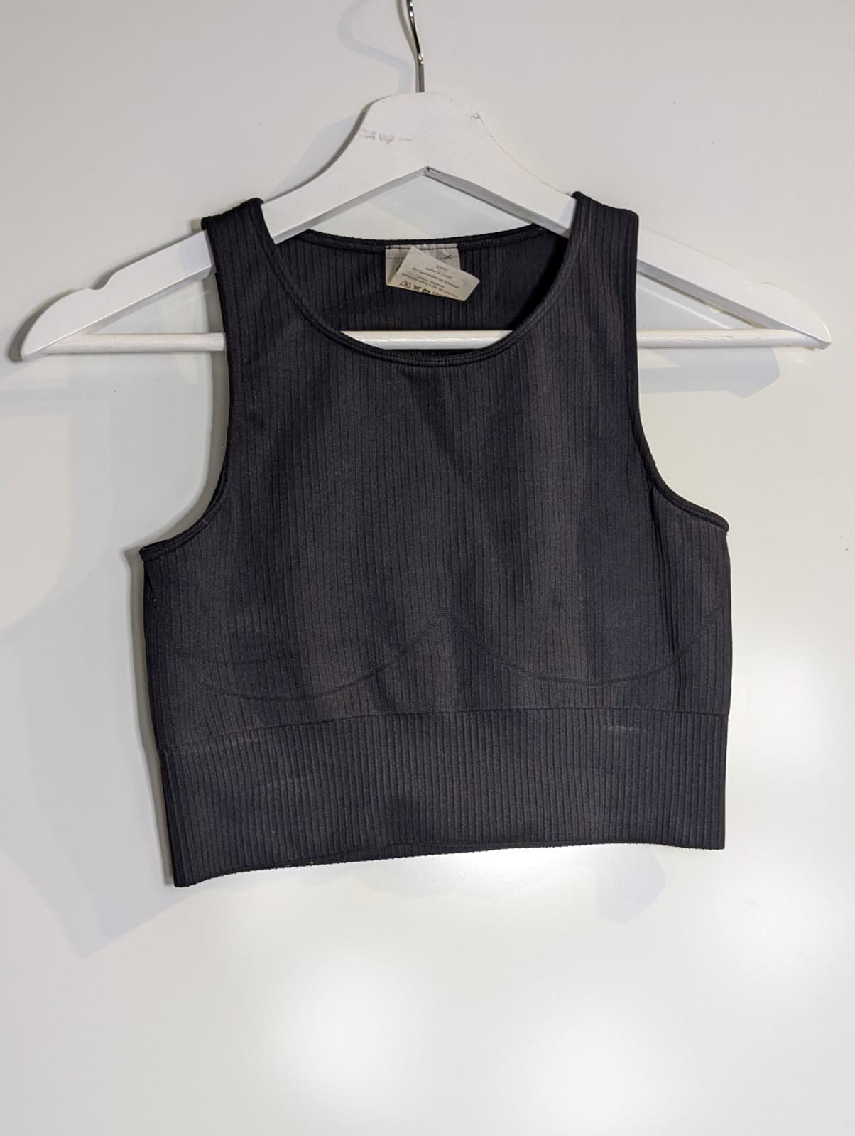 Aim'n Ribbed Activewear Crop Top Black Size S — photo 4 of 9