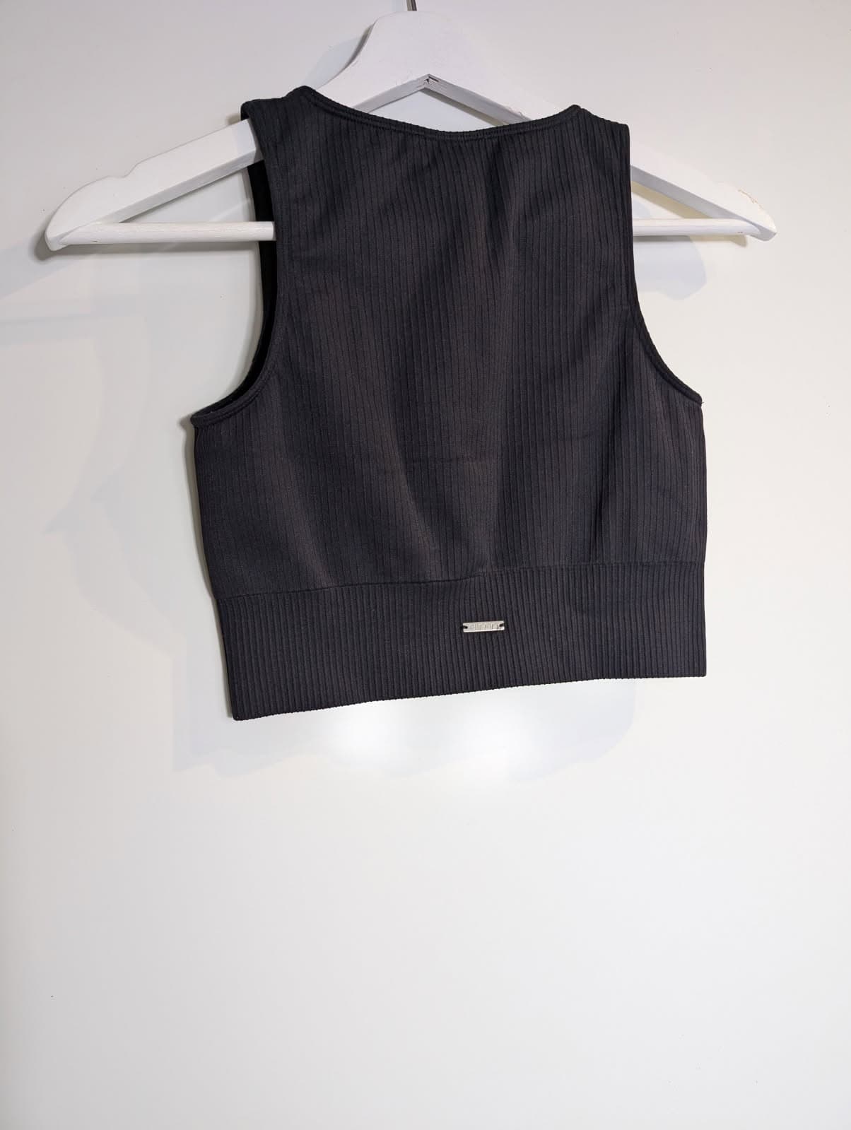Aim'n Ribbed Activewear Crop Top Black Size S — photo 5 of 9