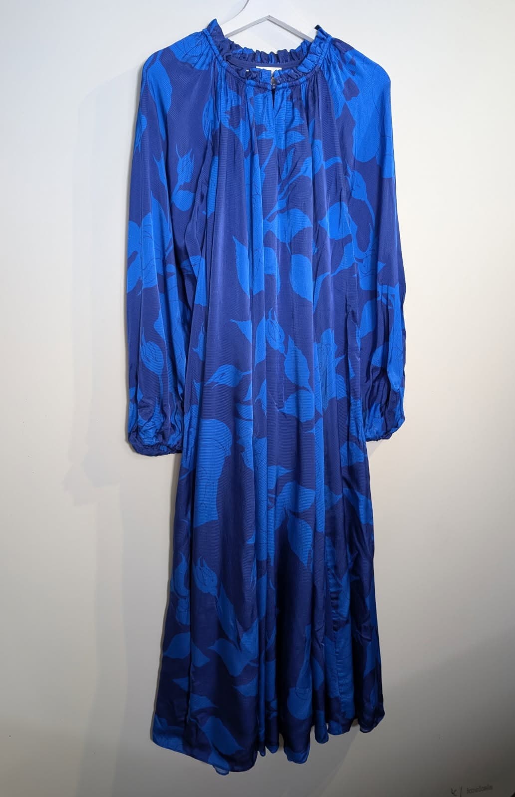 Aje Floral Midi Dress Blue Size 8 — photo 5 of 5