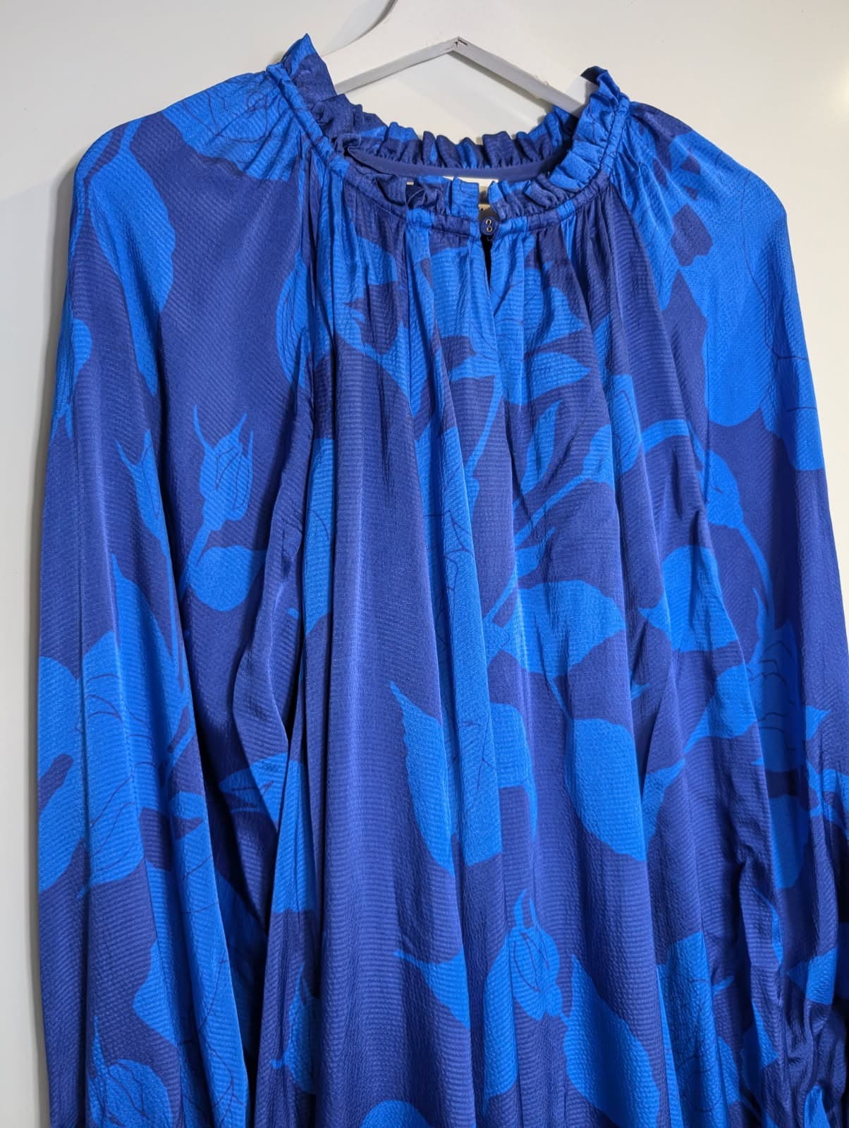 Aje Floral Midi Dress Blue Size 8 — photo 2 of 5