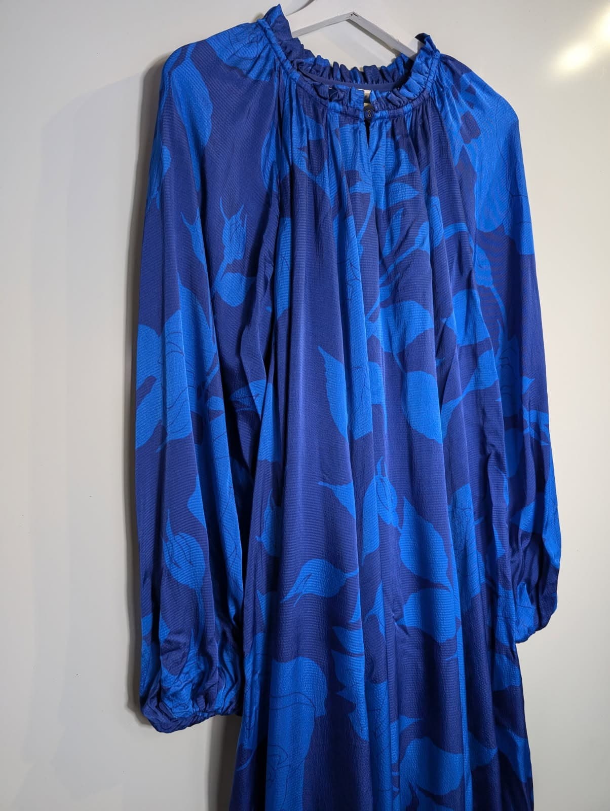 Aje Floral Midi Dress Blue Size 8 — photo 3 of 5