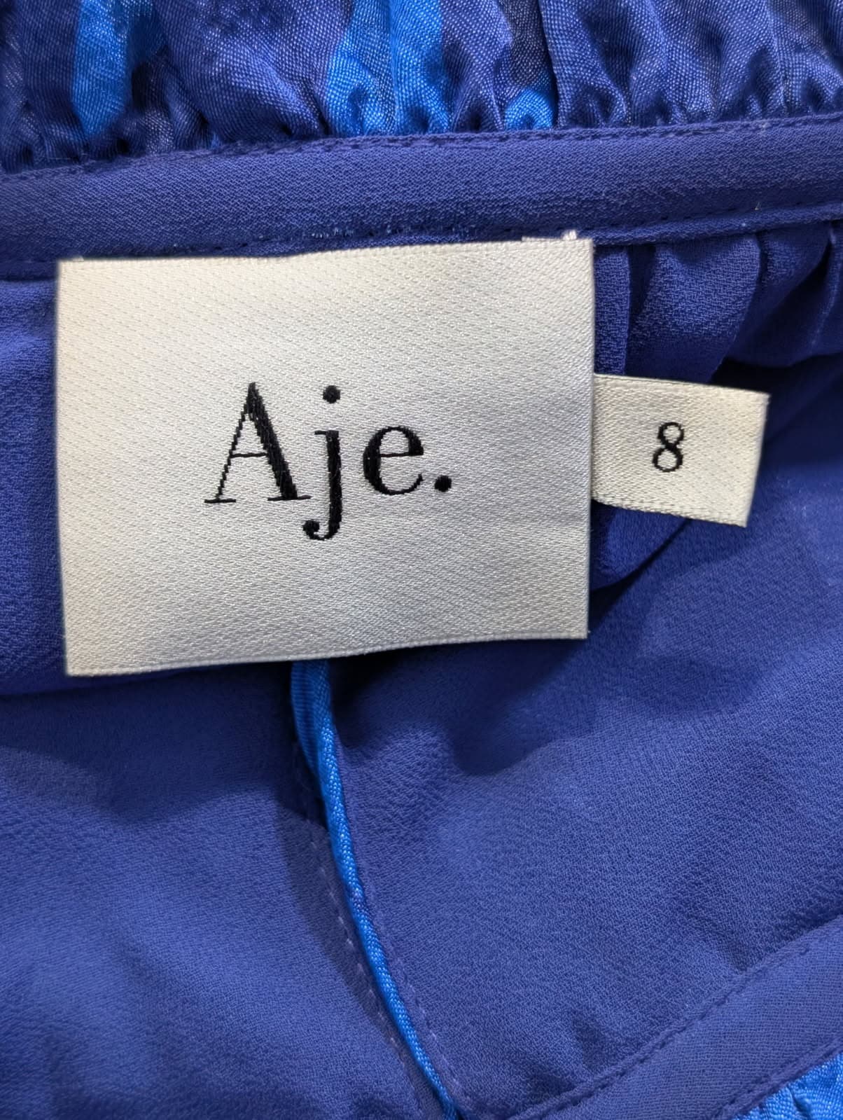 Aje Floral Midi Dress Blue Size 8 — photo 4 of 5