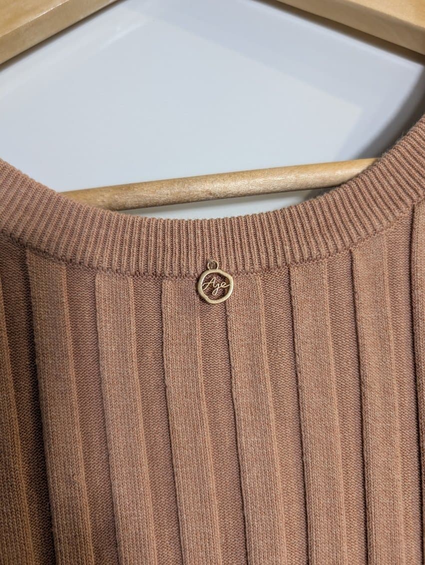Aje Ribbed Knit Tank Top Tan Size M — photo 2 of 7