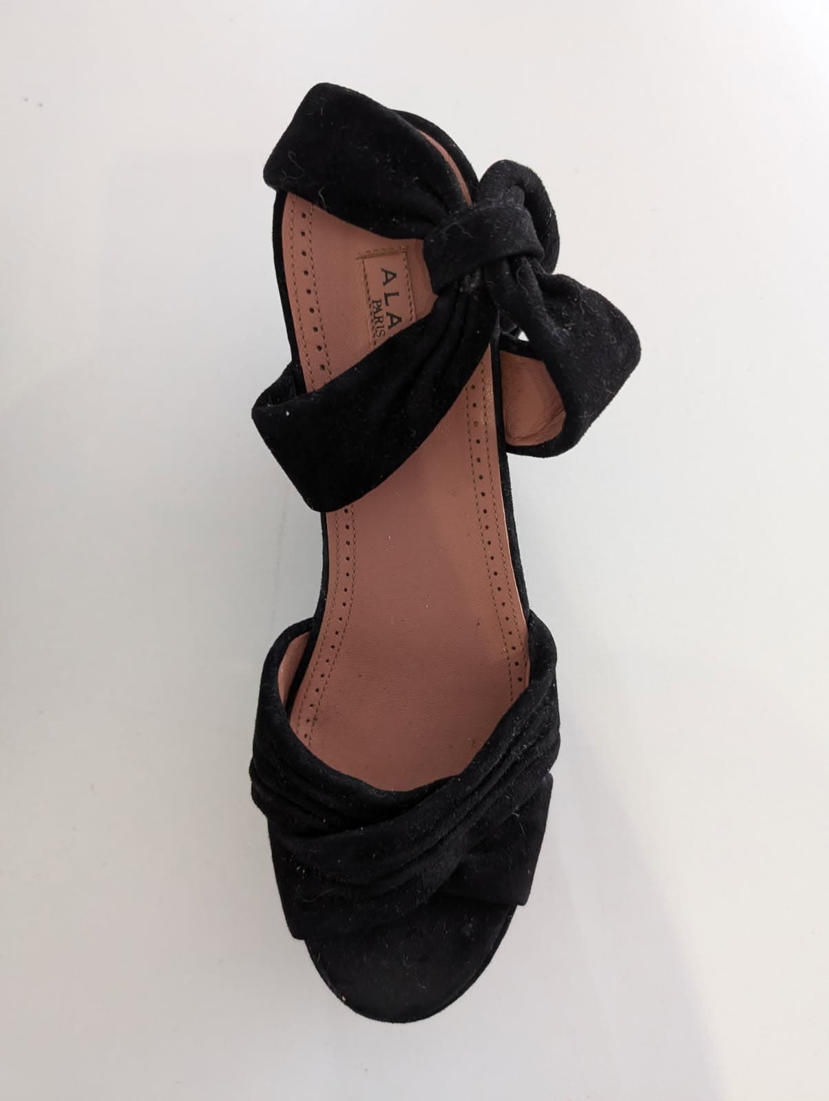 Alaïa Black Suede Bow Platform Sandals - EU 38 — photo 9 of 9